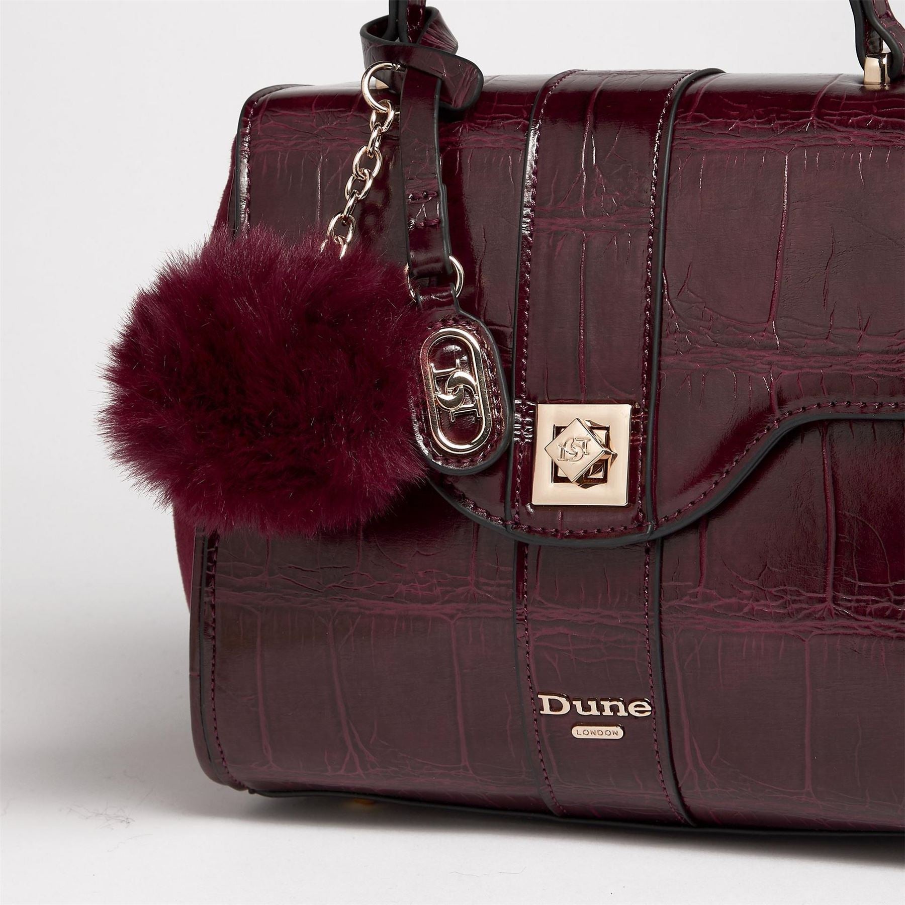 Dune London Dassios Textured Box Bag with Key Ring