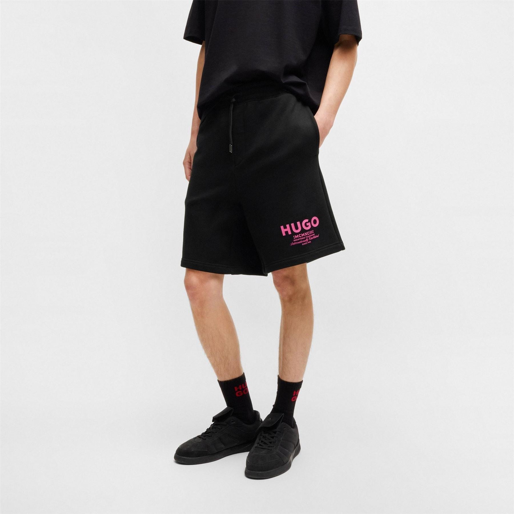 Hugo Nomario Lettering Sweat Shorts
