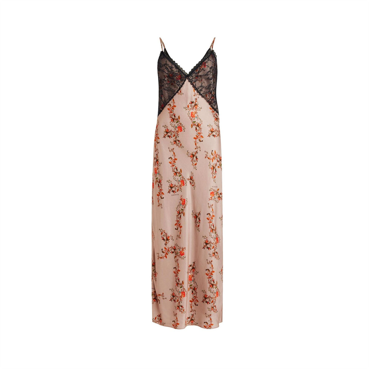 AllSaints Immy Oto V-Neck Maxi Slip Dress