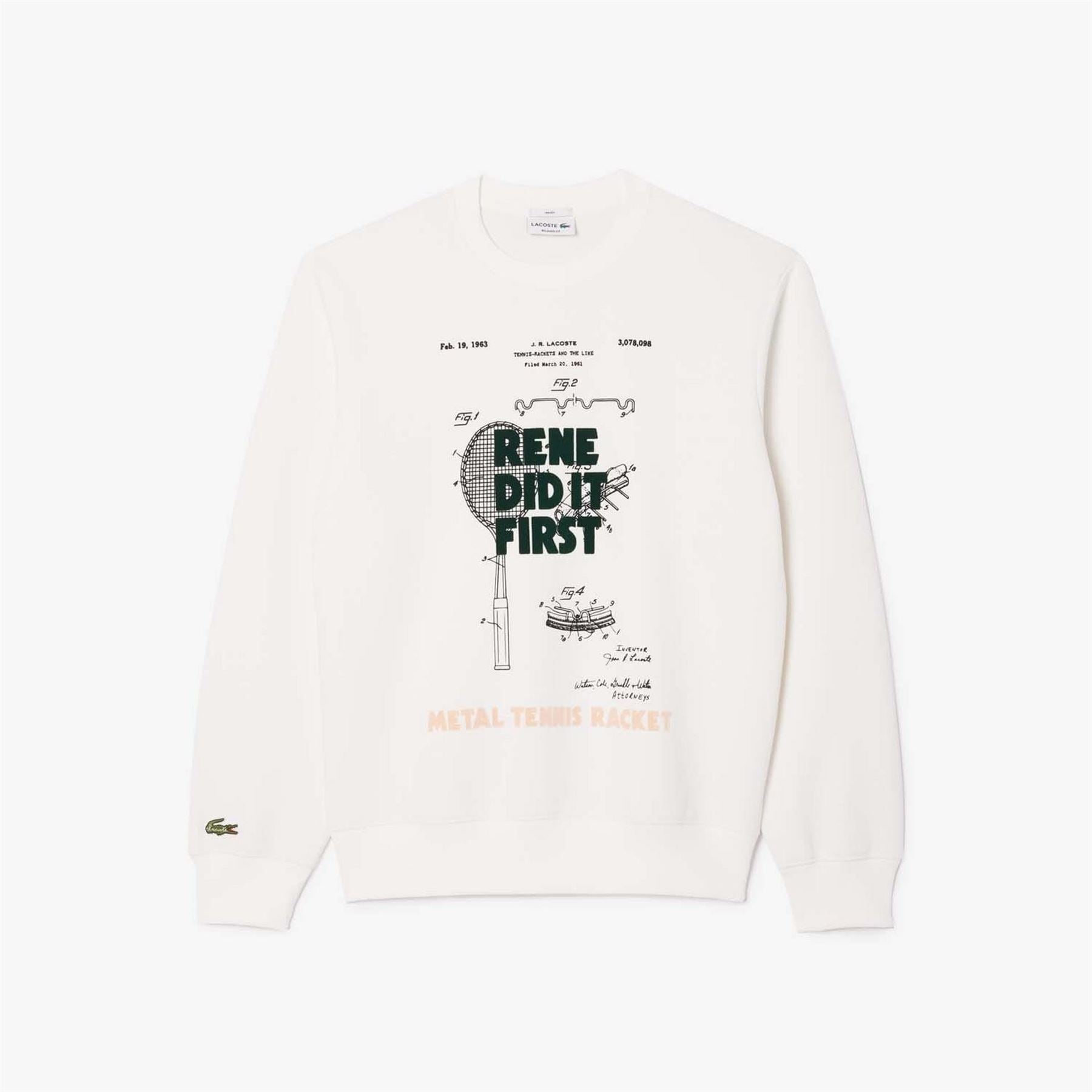 Lacoste Patent Motif Piqué Jogger Sweatshirt