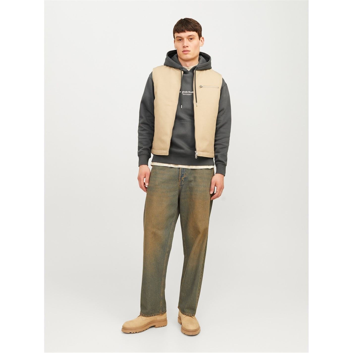 Jack and Jones Vester Lettering Hooded Neck Sweatshirt