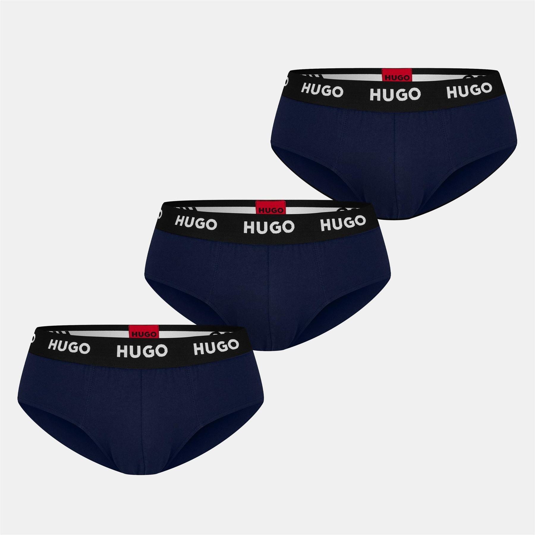 Hugo 3 Pack Cotton Logo Briefs