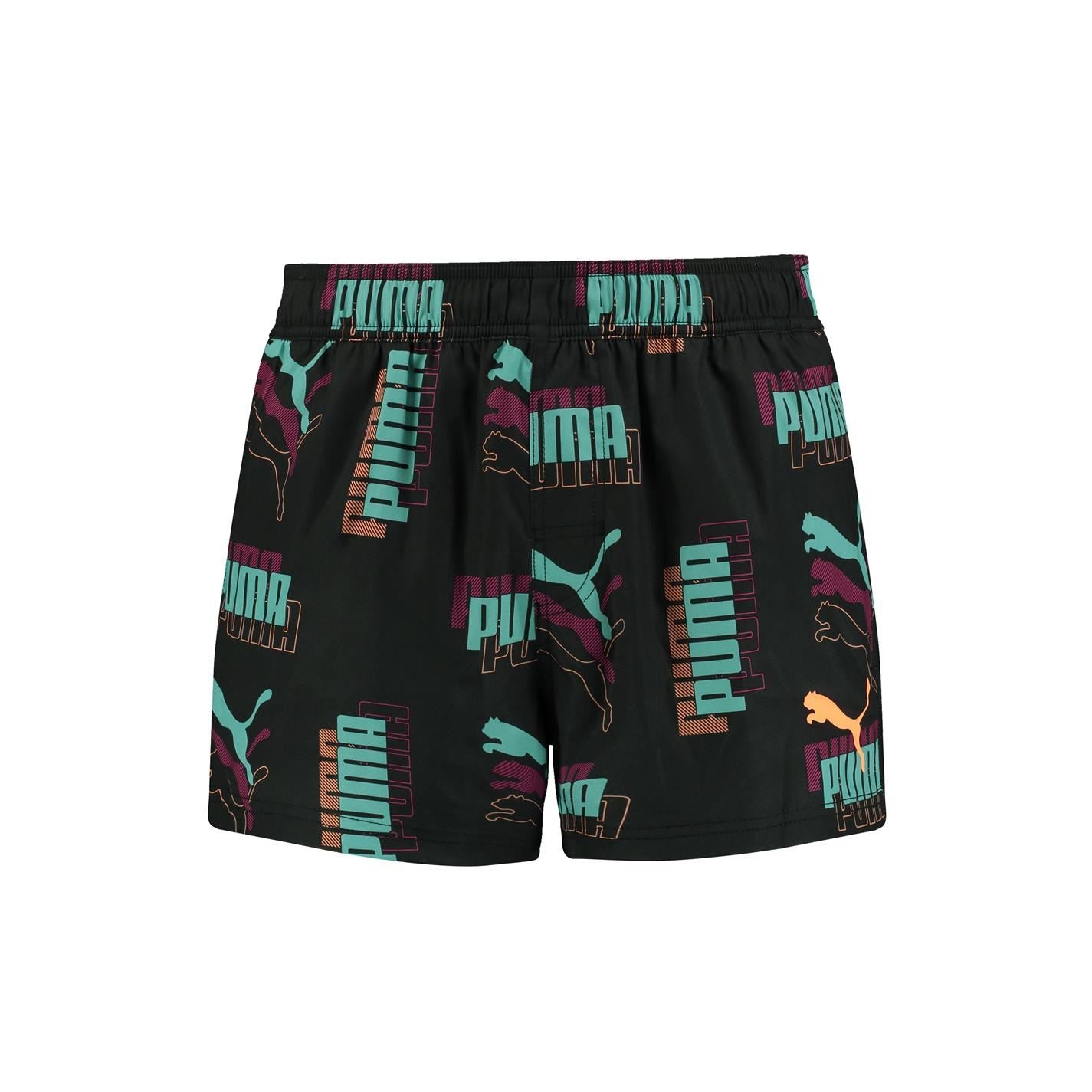Puma All Over Logo Print Swim Shorts