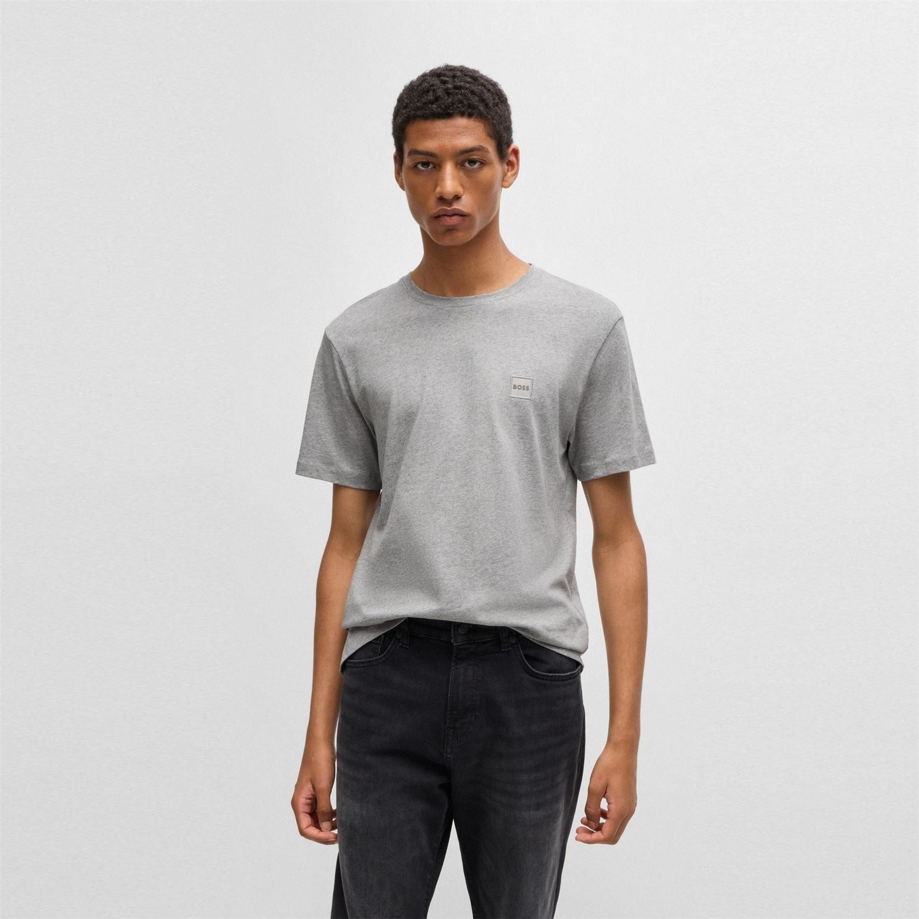 Boss BOSS ORANGE Tales T Shirt with Logo Patch Premium Cotton