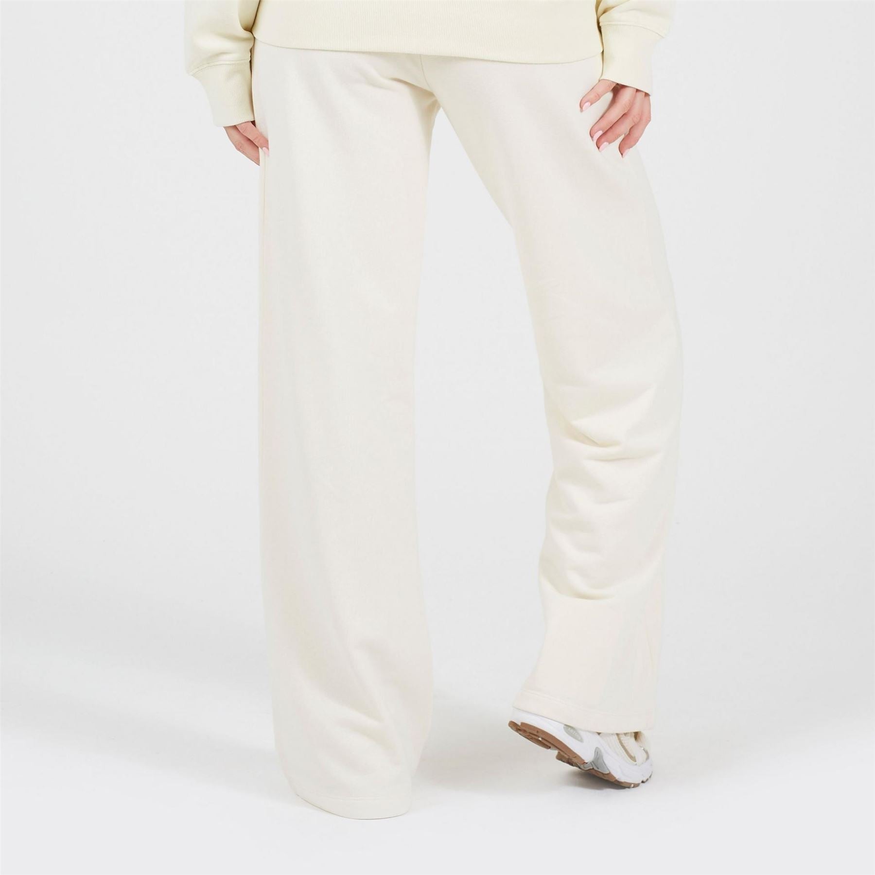 Brave Soul Womens Wide Leg Cream Jogger