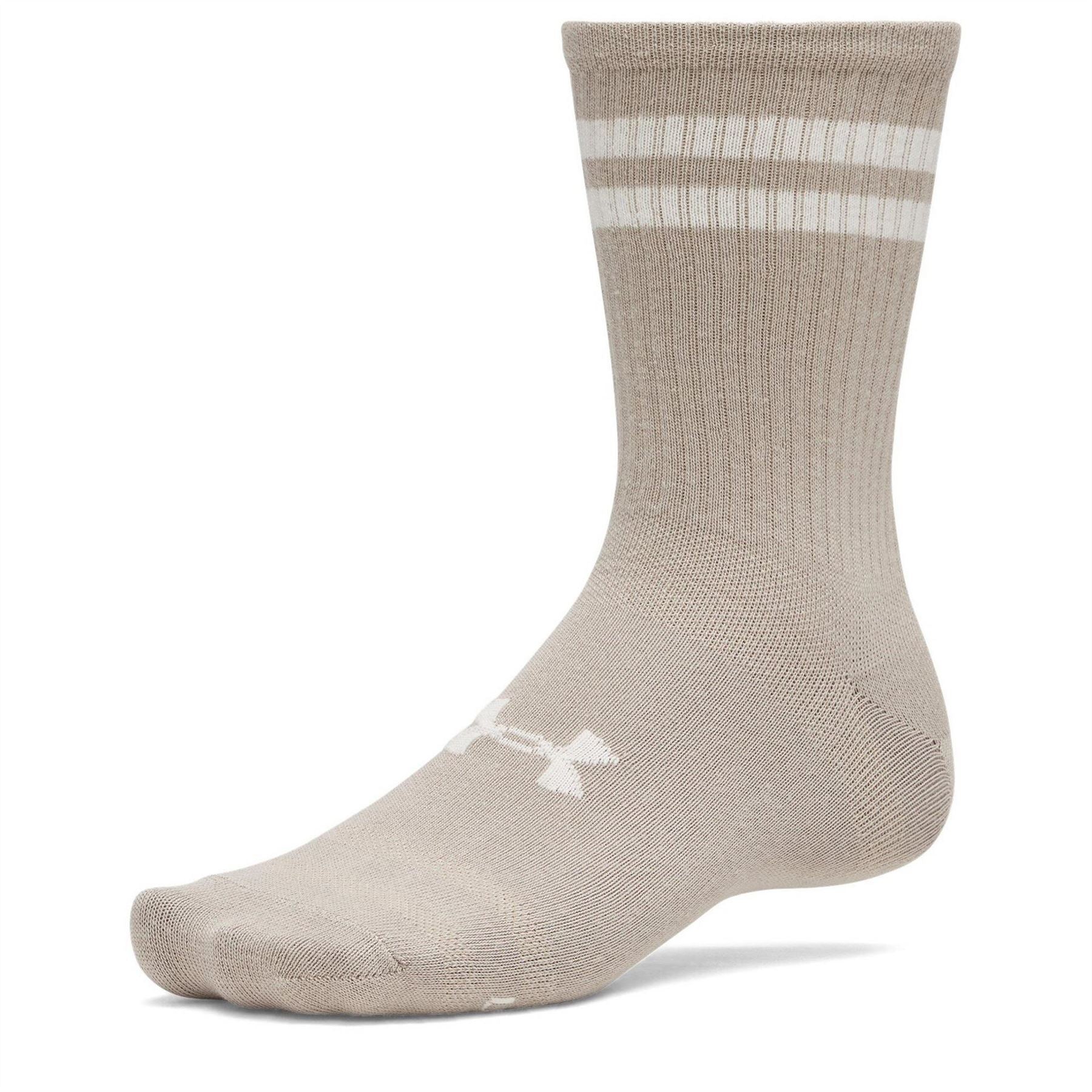 Under Armour 6 Pack Two Stripes Essential Crew Socks