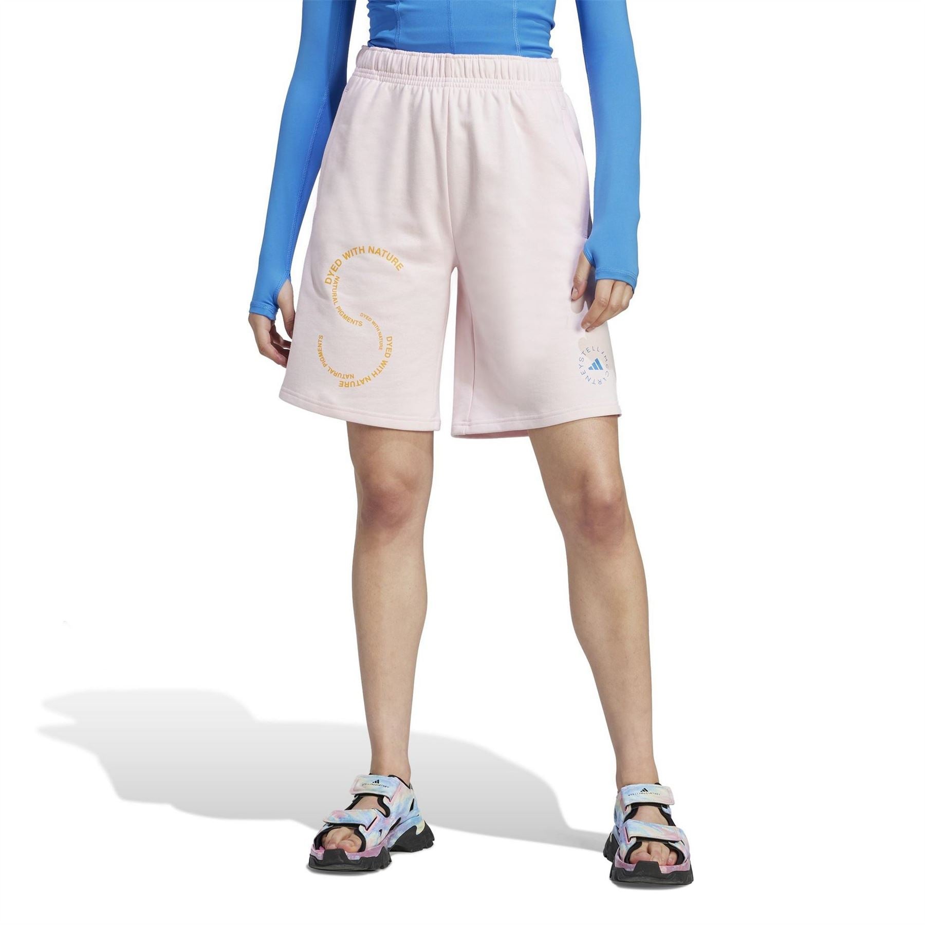 adidas Lettering Bermuda Running Shorts With Pockets