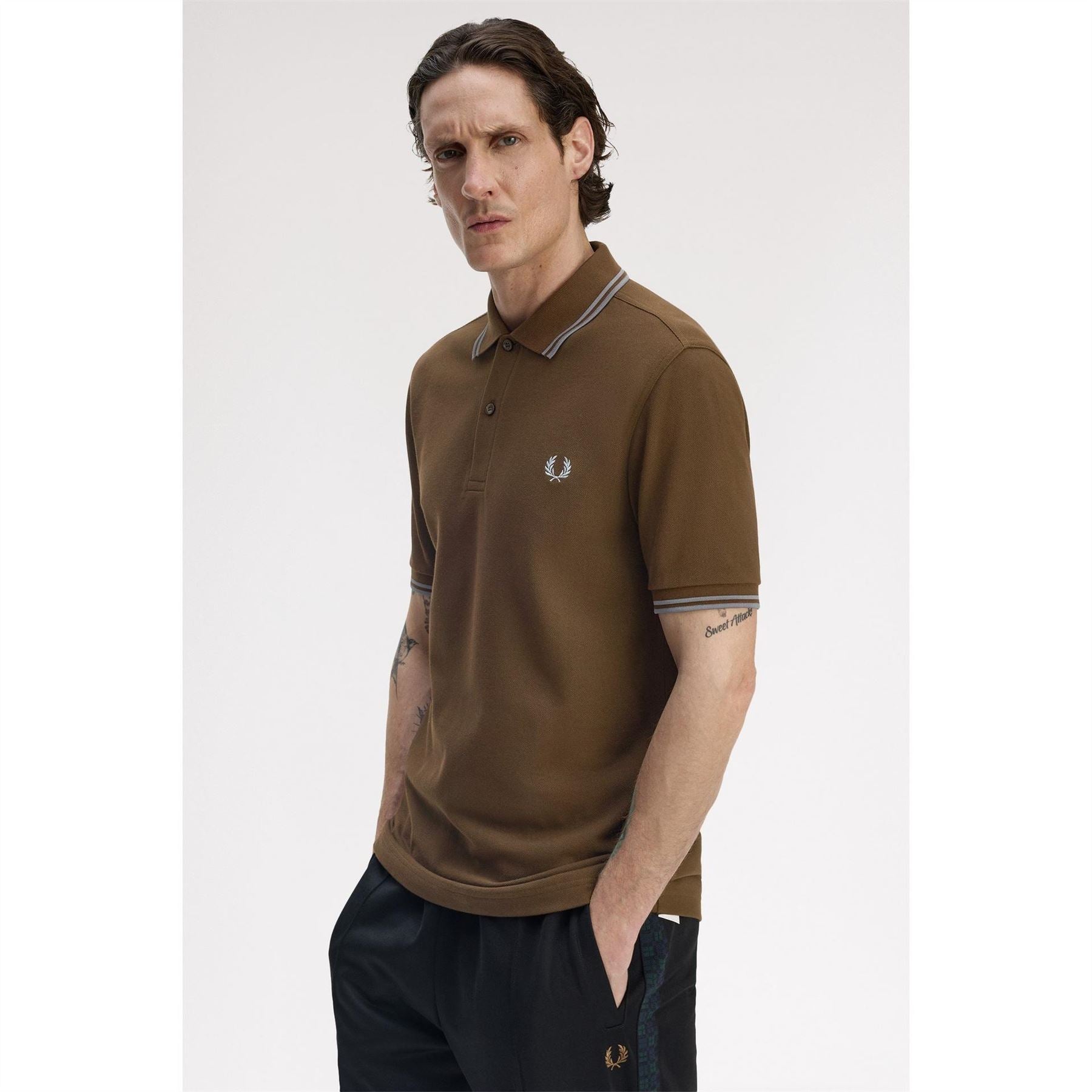 Fred Perry Sleeve Twin Tipped Polo Shirt