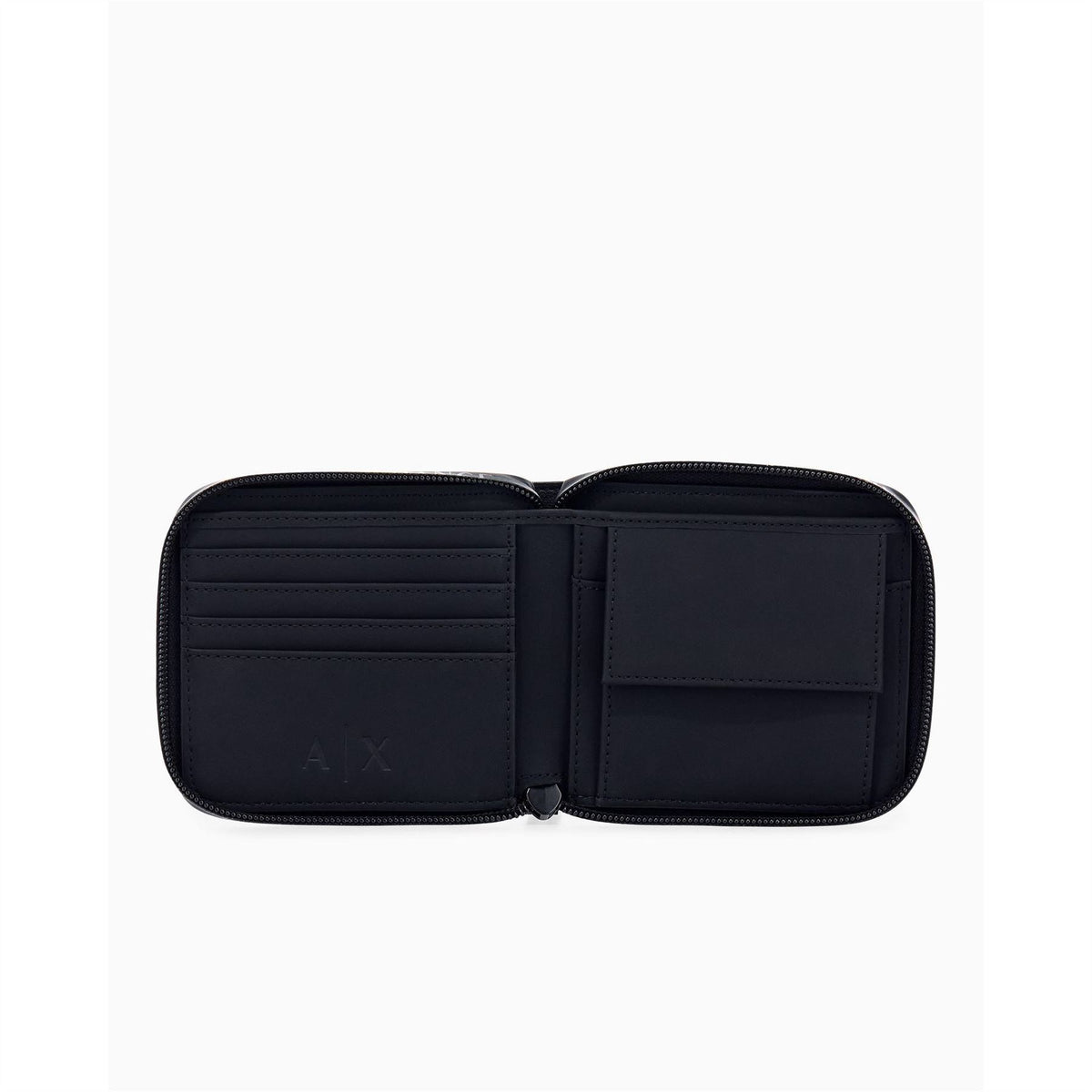Armani Exchange Square Shape Billfold Wallet with Embossed Logo