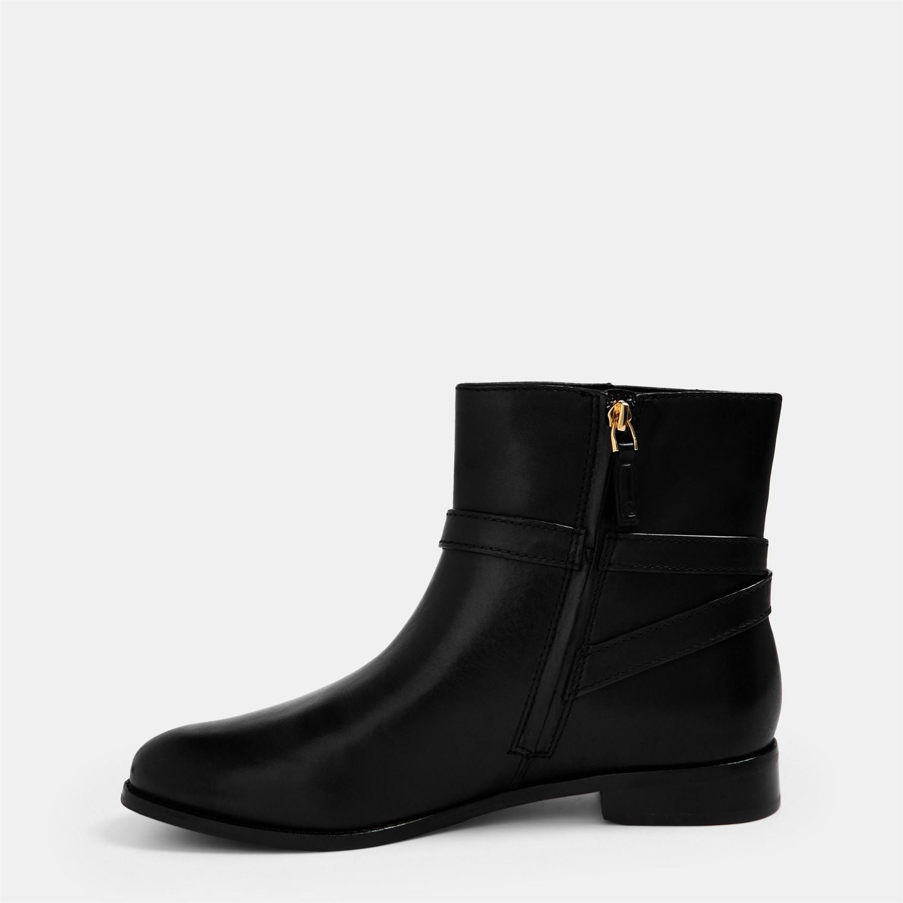 Lauren by Ralph Lauren Real Leather Brook Flat Ankle Boot