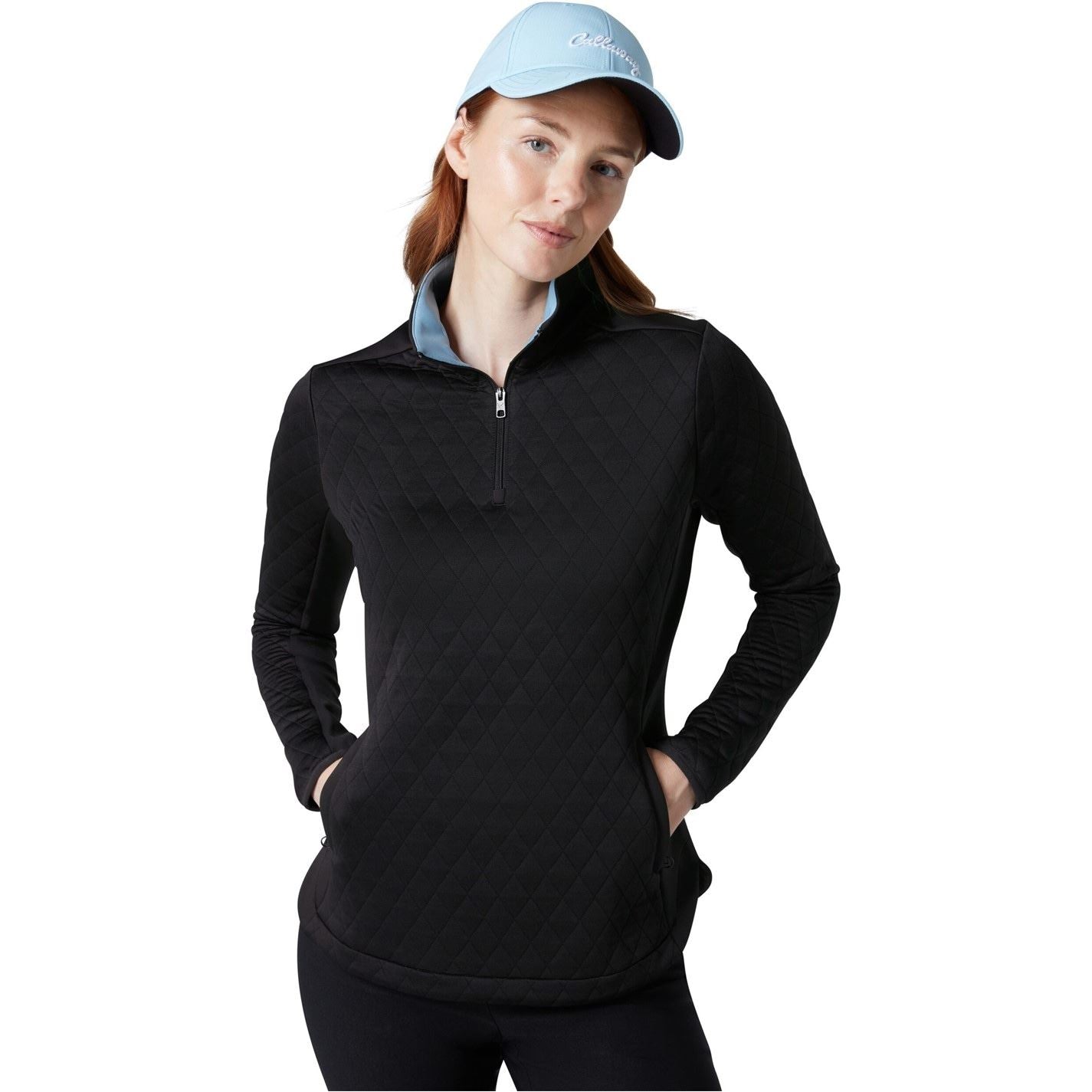 Callaway Zipped Pocket Funnel Neck Raglan Sleeve Sweatshirt