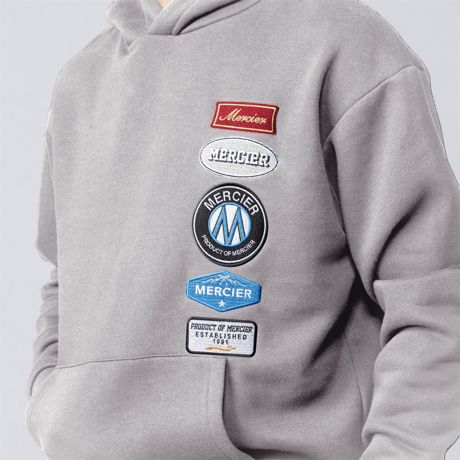 Mercier Badge Hooded Neck Drop Shoulder Sweatshirt – Lovell Sports