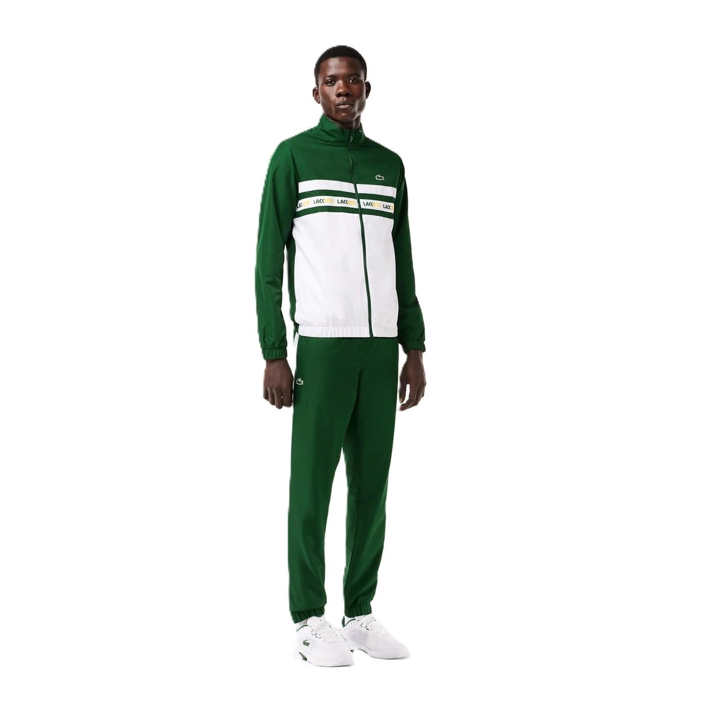 Lacoste Lacoste Lettering Zip Neck Long Sleeve Tracksuit