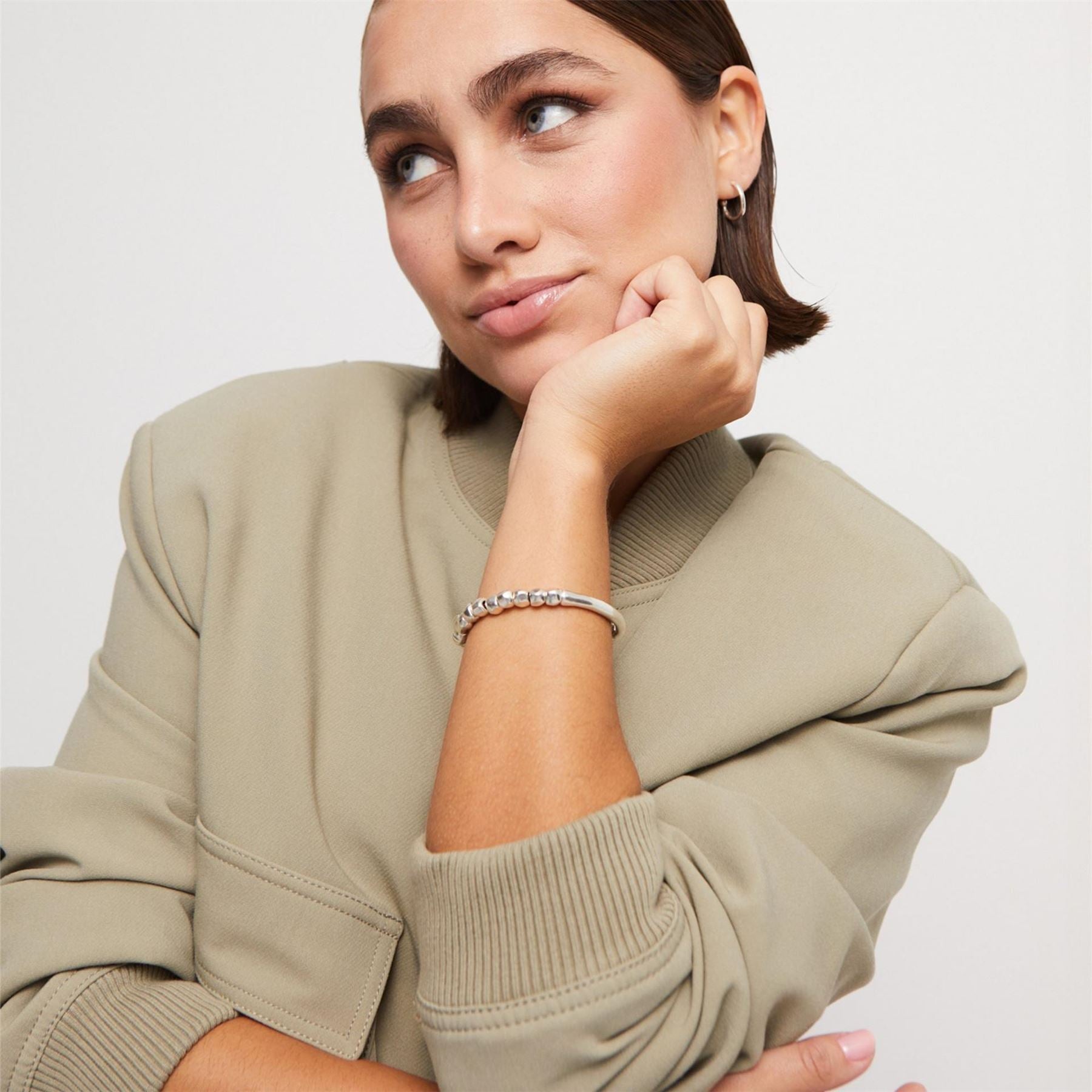 UNOde50 Sterling Silver Plated Stretch Bracelet