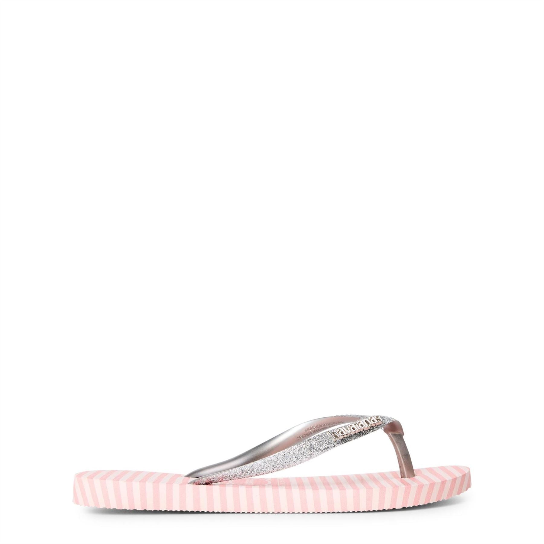 Havaianas Kids Slim Glitter Stripes Ballet Rose Flip Flops