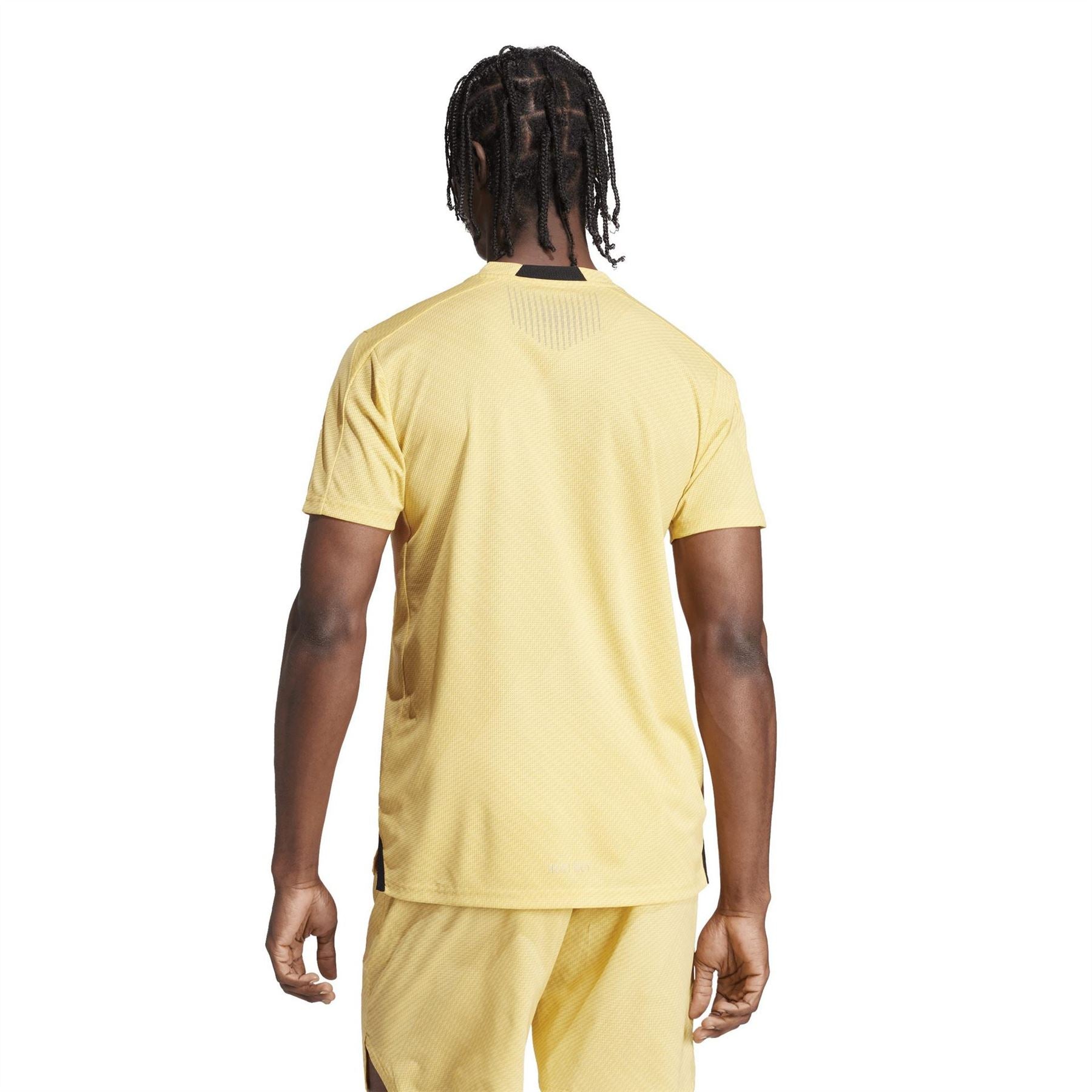 adidas Crew Neck Ribbed Collar Short Sleeve Jersey T-Shirt