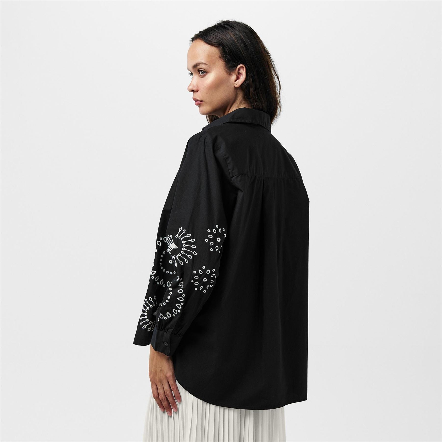 French Connection Cambria Embossed Long Sleeve Patterned Shirt