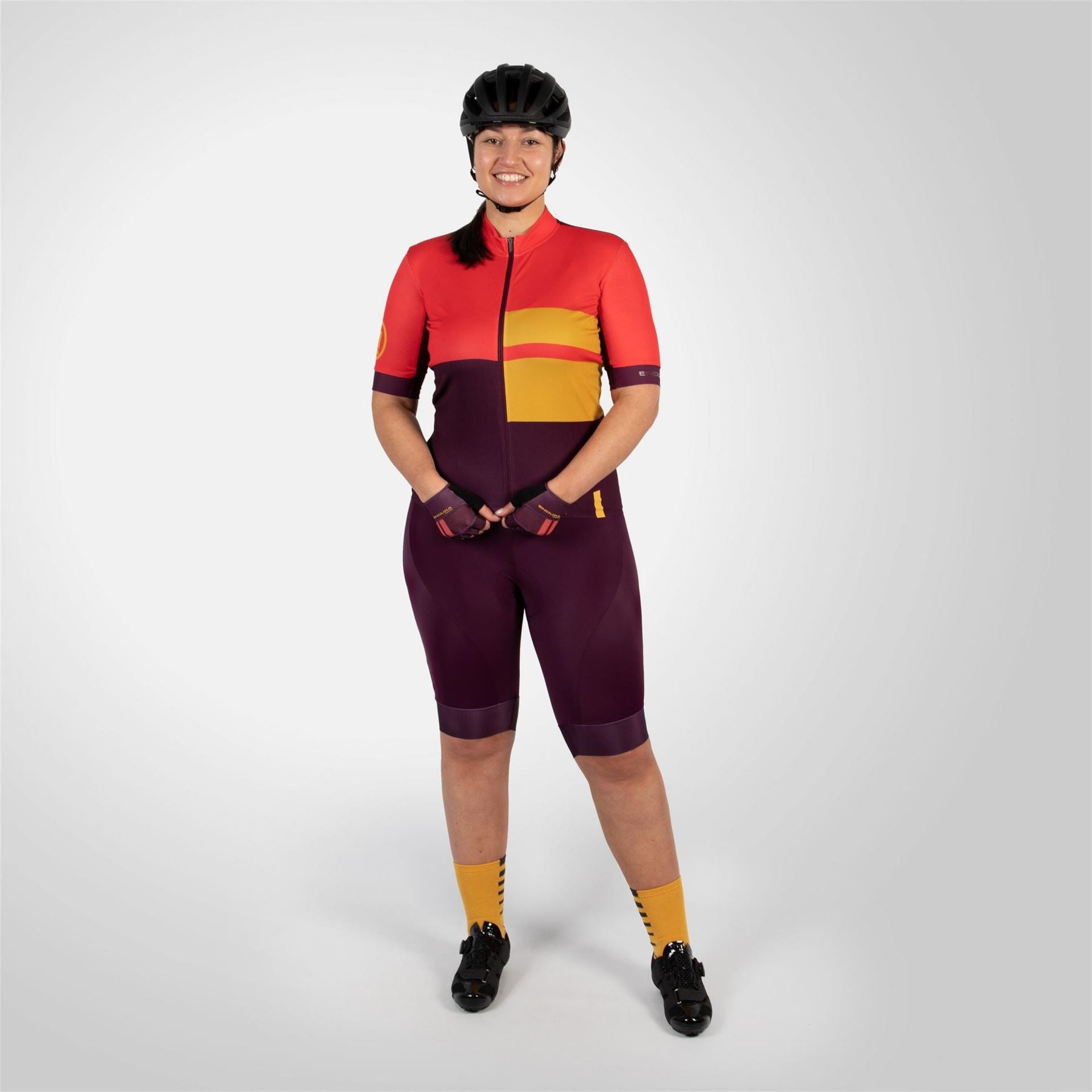 Endura Mock Neck Short Sleeve Slim Fit Athletic Jersey