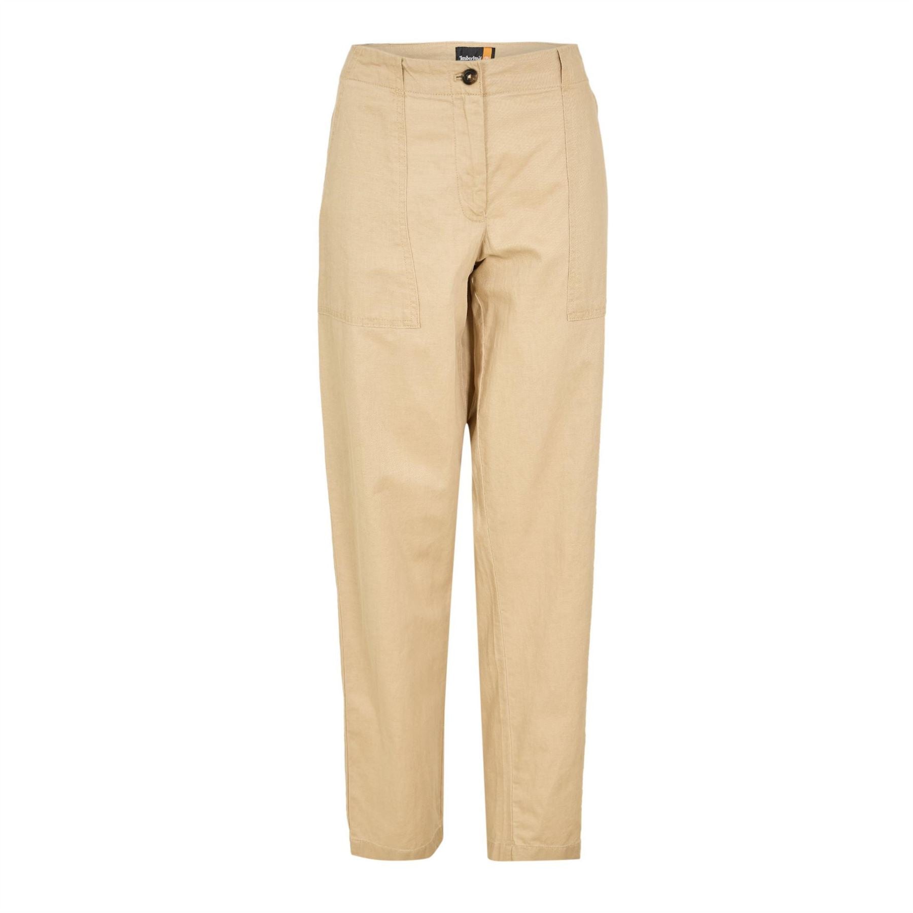 Timberland Linen Utility Solid Patterned Straight Chinos