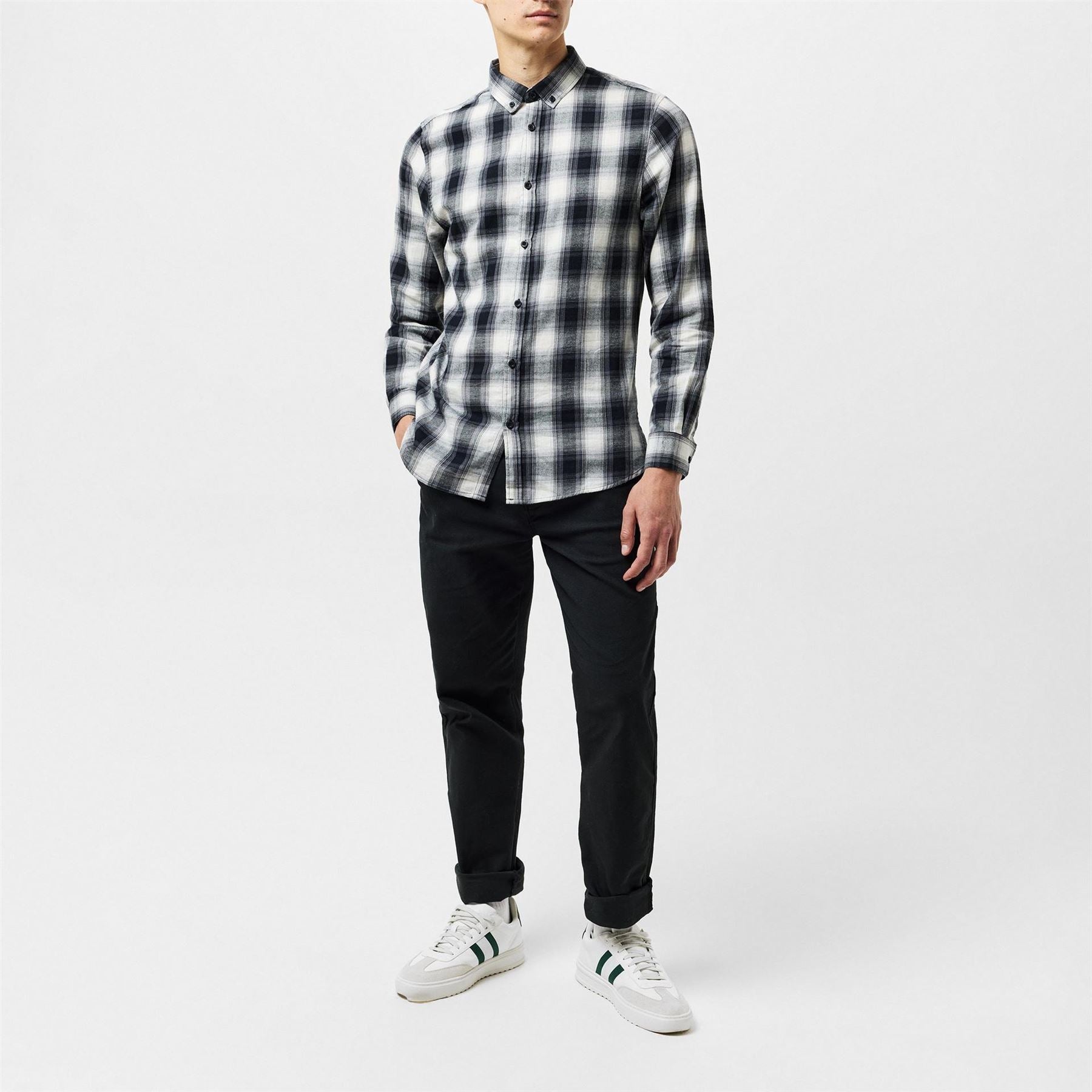 Threadbare Cheque Long Sleeve Patterned Shirt