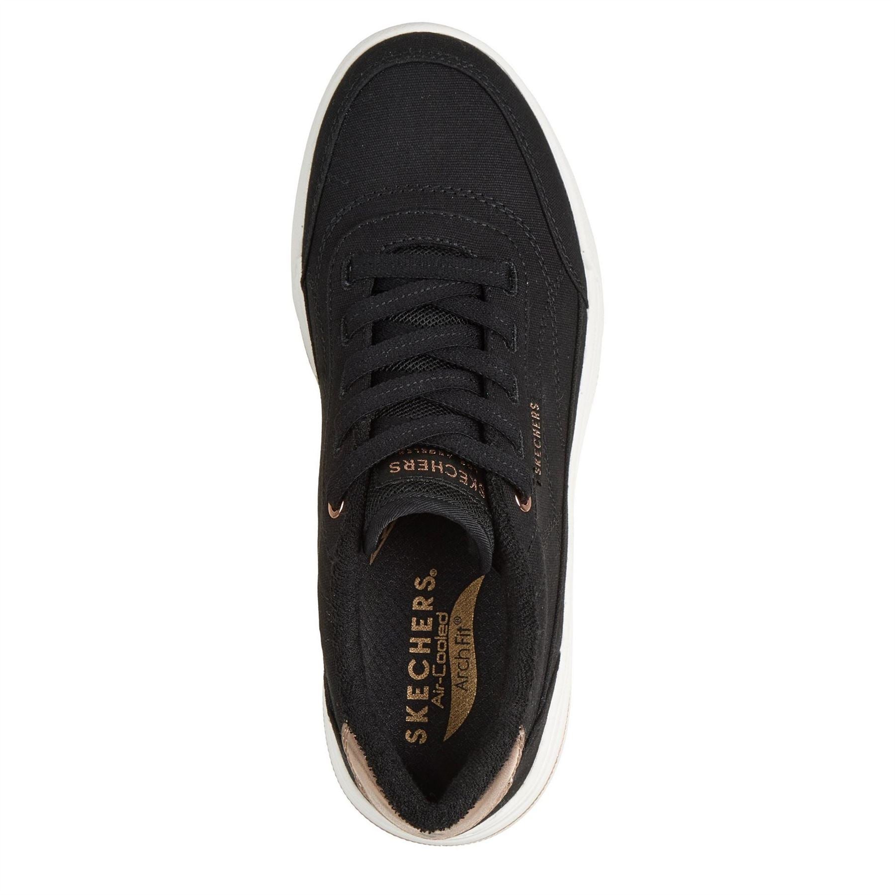 Skechers Arch Fit Arcade Hi Canvasas Low Top Trainers