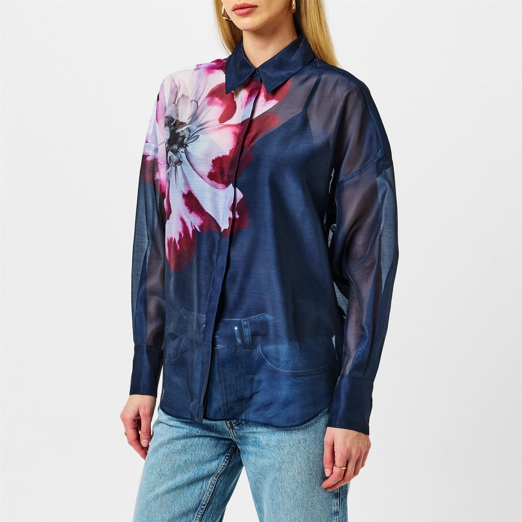 Ted Baker Orrin Floral Long Sleeve Patterned Shirt