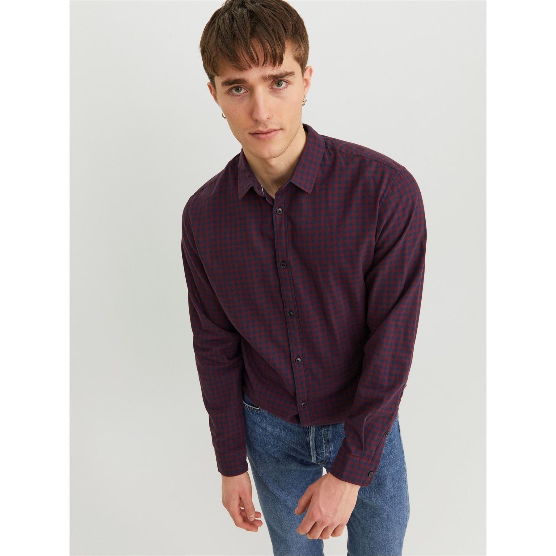 Jack and Jones Mens Gingham Shirt