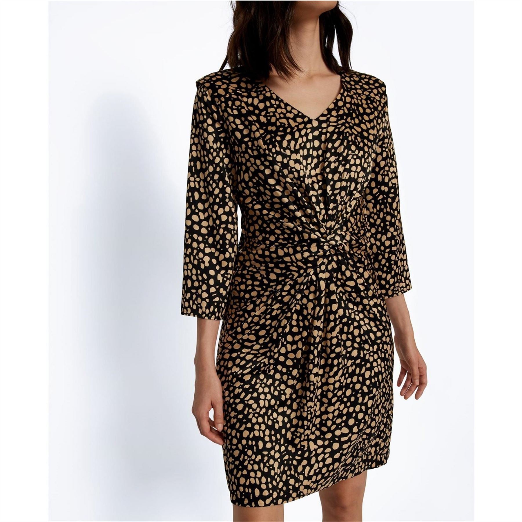 Boss Denot Long Sleeve All Over Print Dress