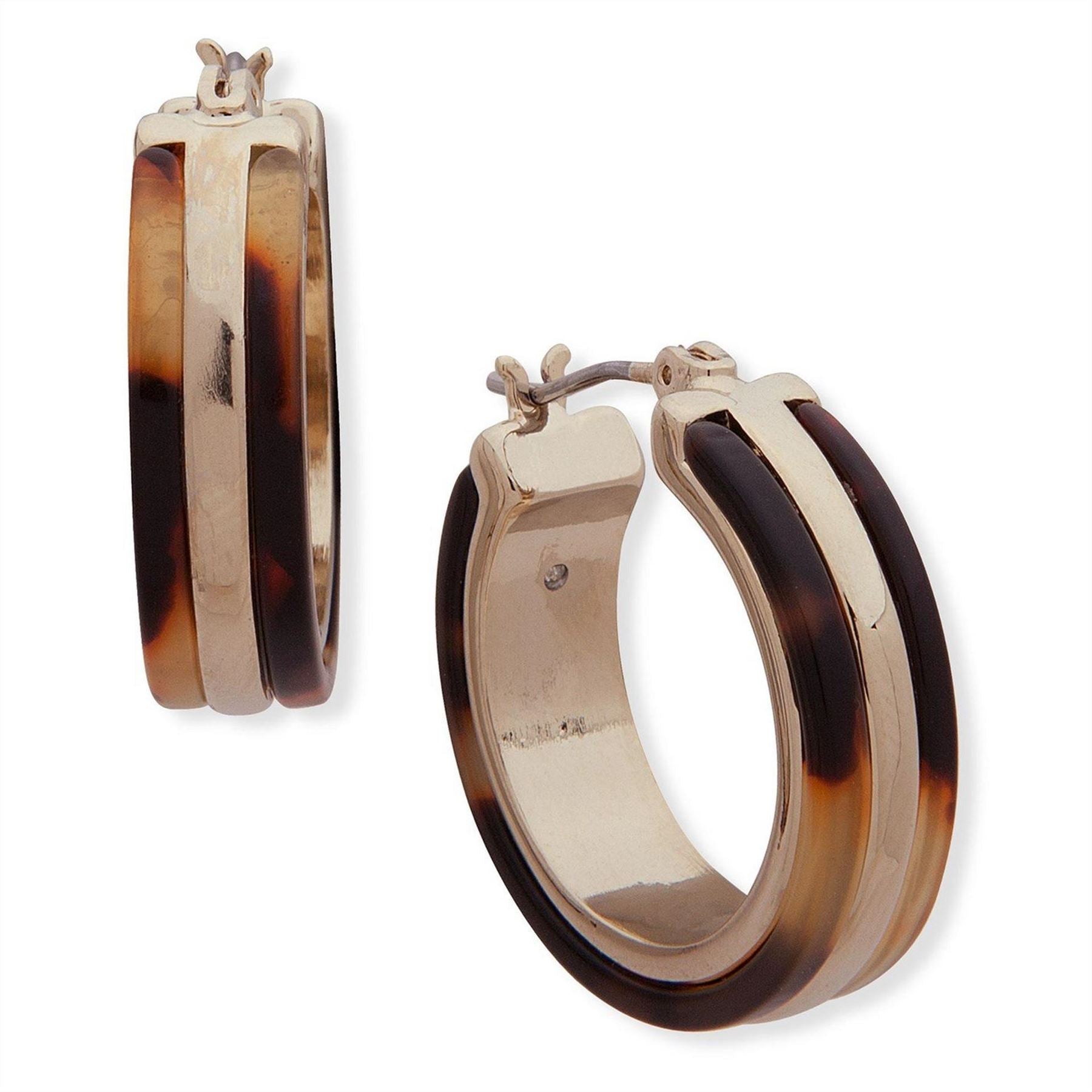 Lauren by Ralph Lauren Ralph Lauren Tortoise  And  Gold Hoop Earrings