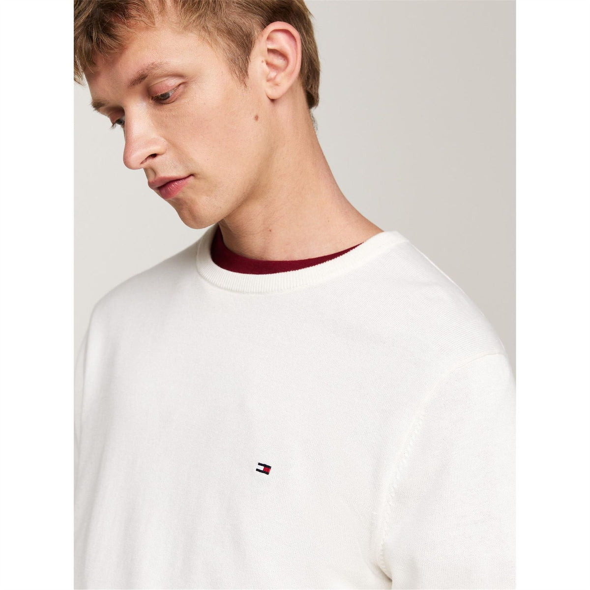 Tommy Hilfiger Cotton Crew Neck Pullover Sweater