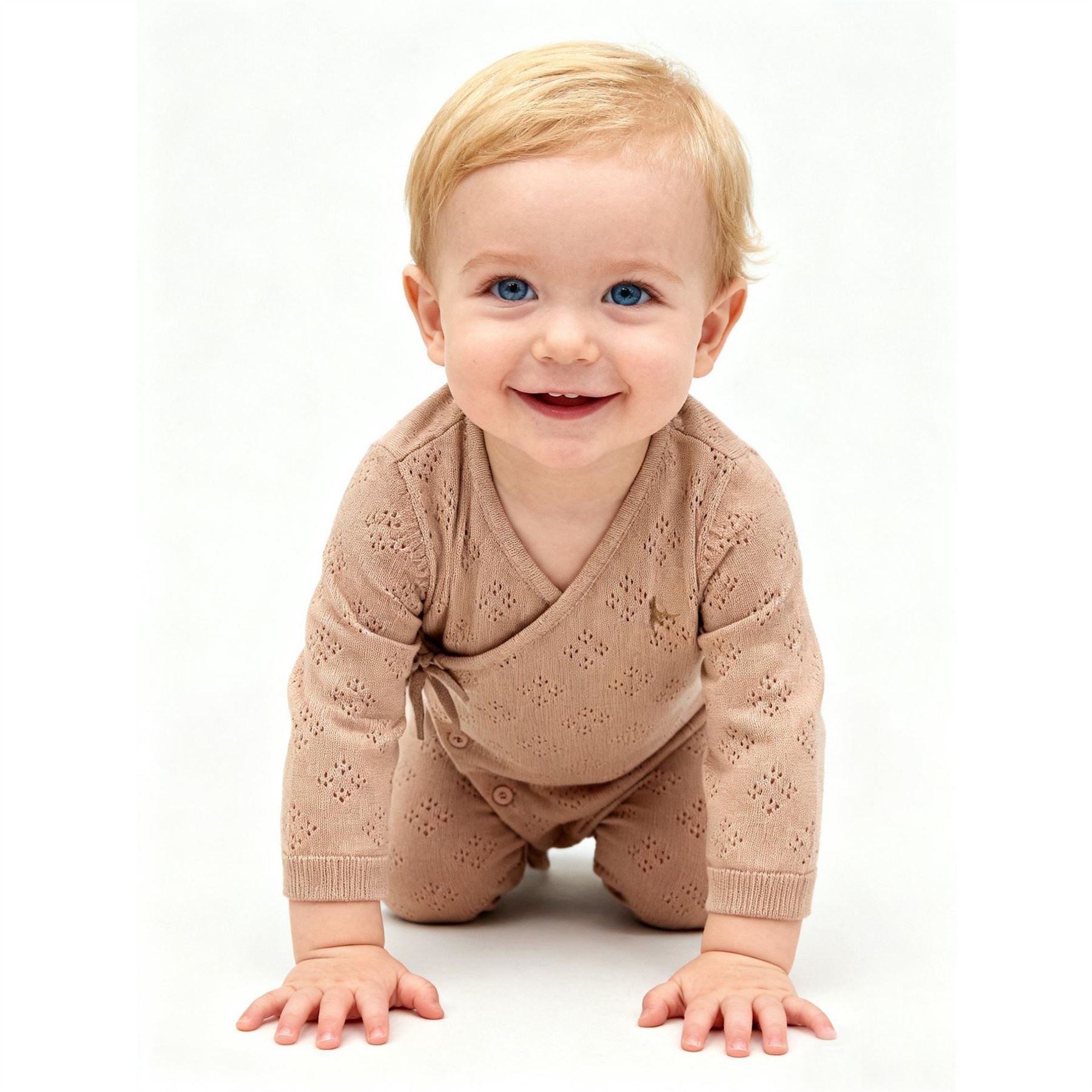 Jack Wills Cotton Long Sleeve Pointelle Sleep Suit