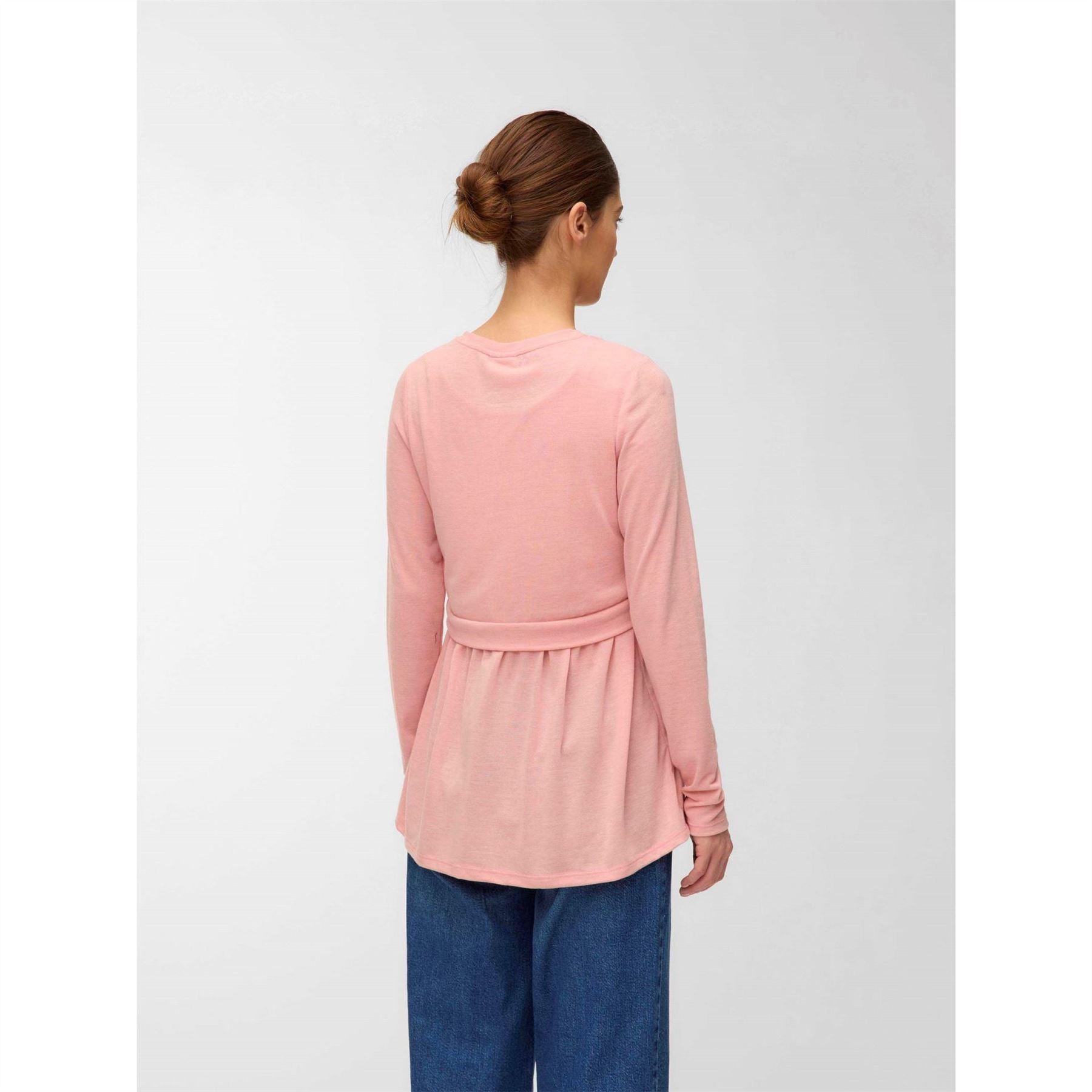 Mamalicious Crew Neck Puff Sleeve Long Sleeve Top