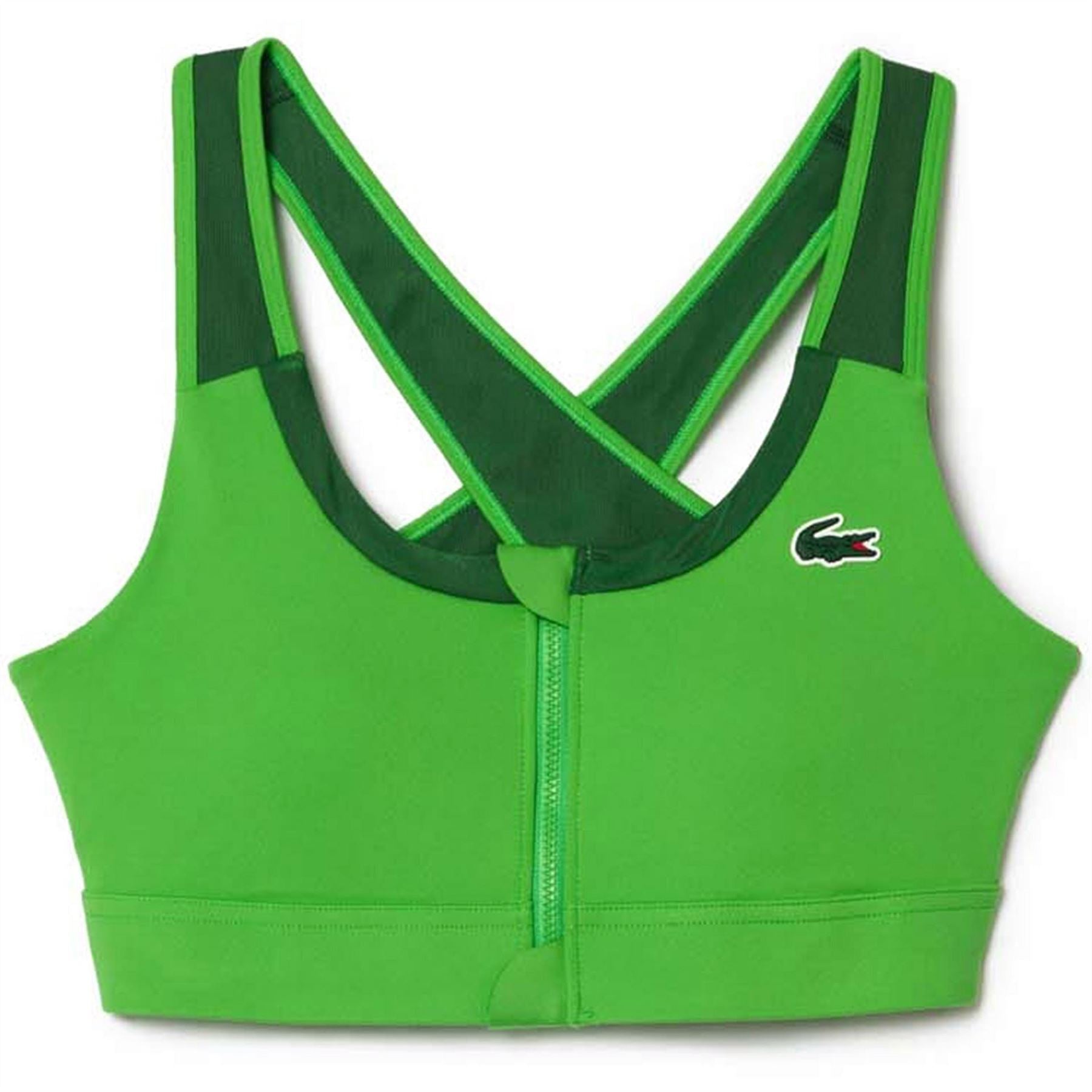 Lacoste Zipped Colour Block Stretch Bralette