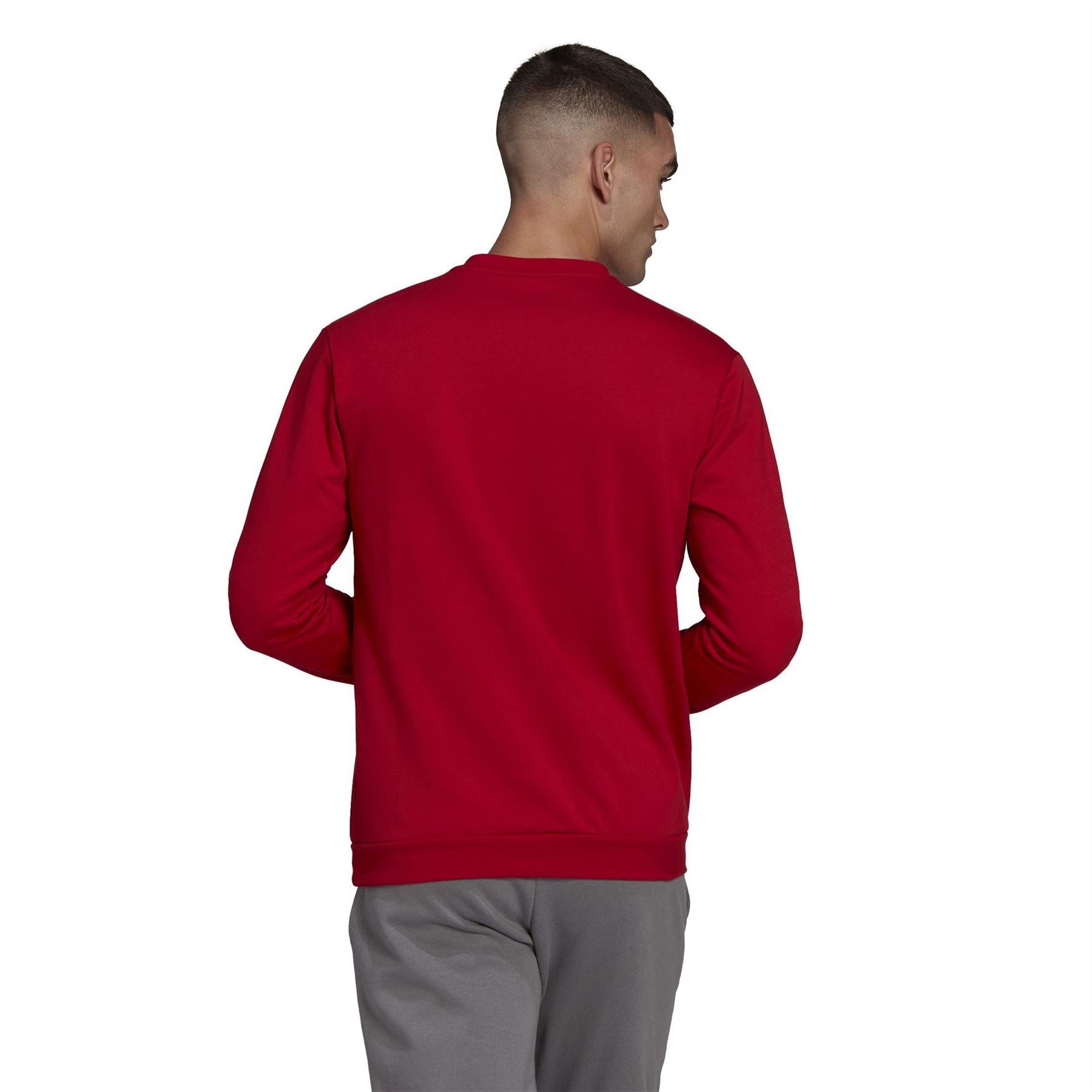 adidas Crew Neck Ribbed Collar Long Sleeve Sweatshirt