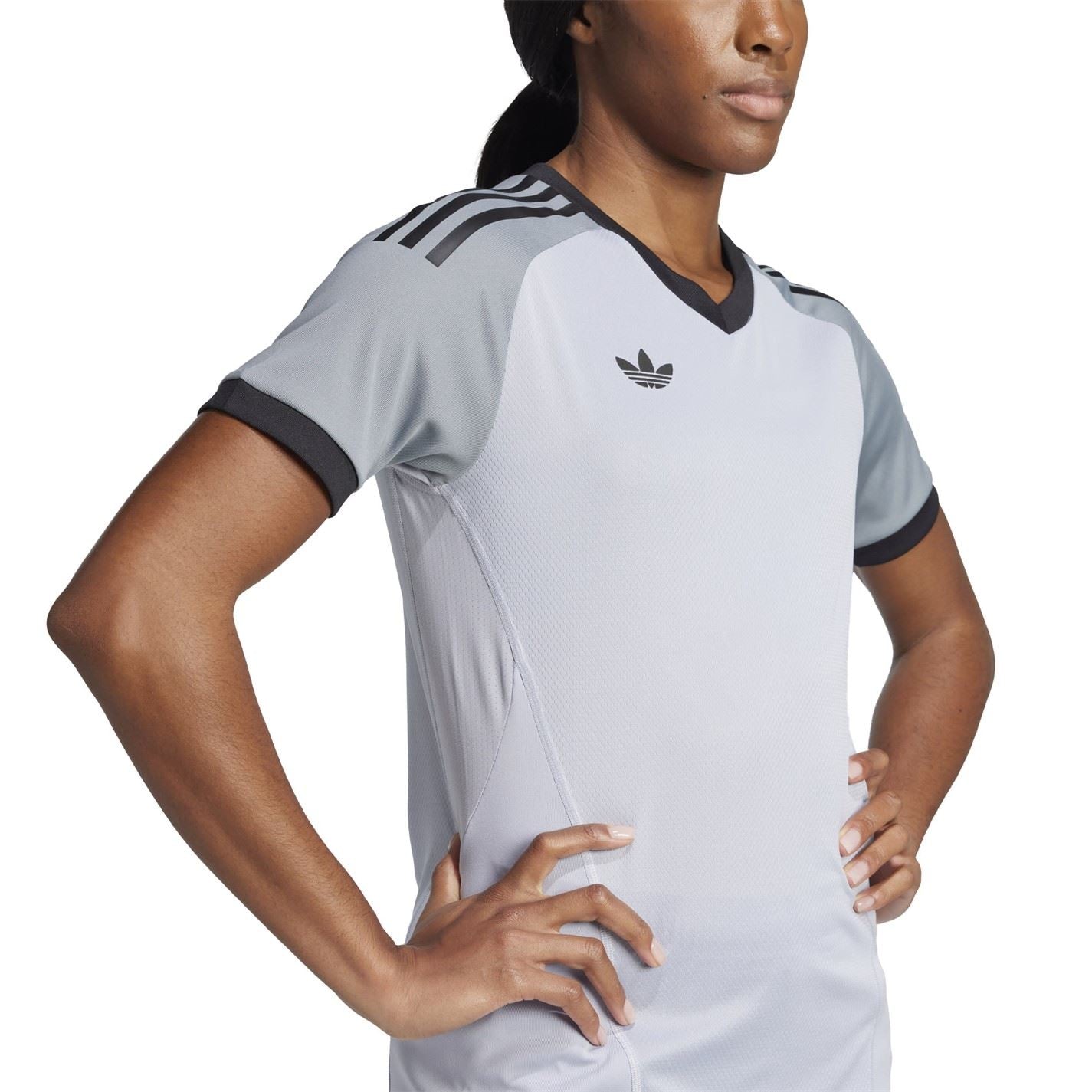 adidas Regular Fit Raglan Sleeve V-Neck T-Shirt