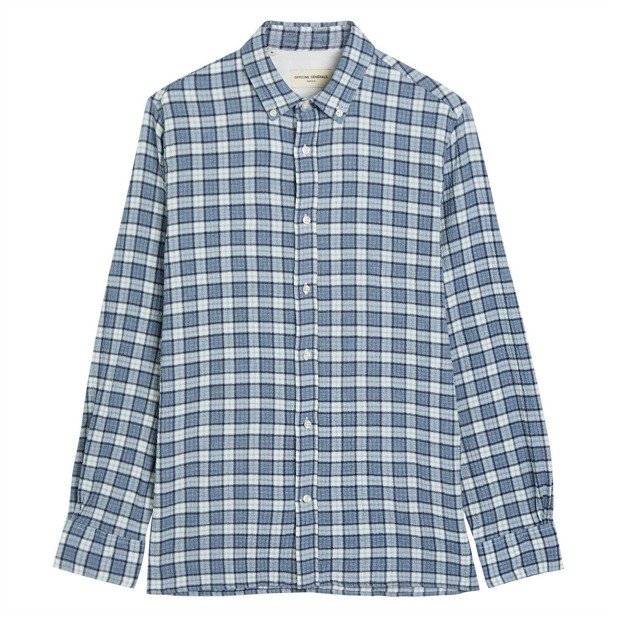 Officine Generale Arsene Waffle Check Shrt ls