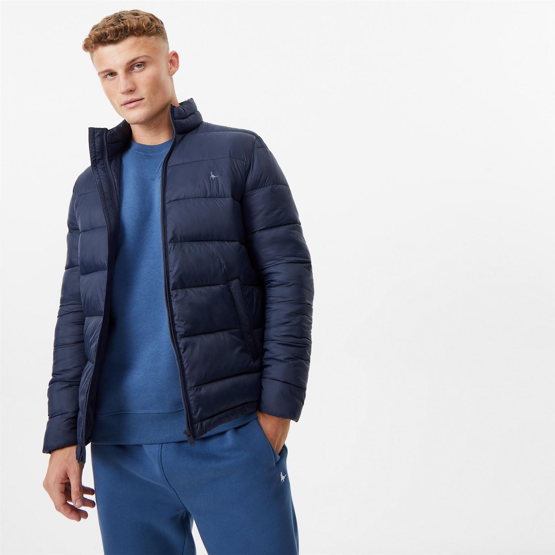 Jack Wills Kershaw Lightweight Long Sleeve Short Puffer Jacket