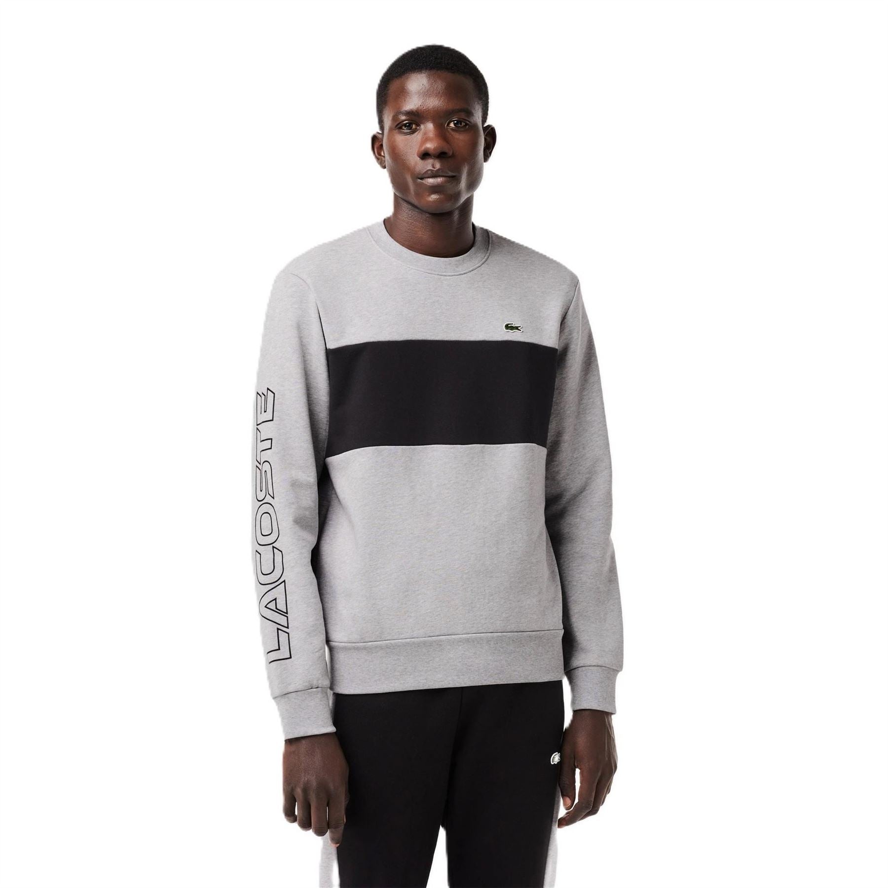 Lacoste Colour Block Lacoste Lettering Sweatshirt