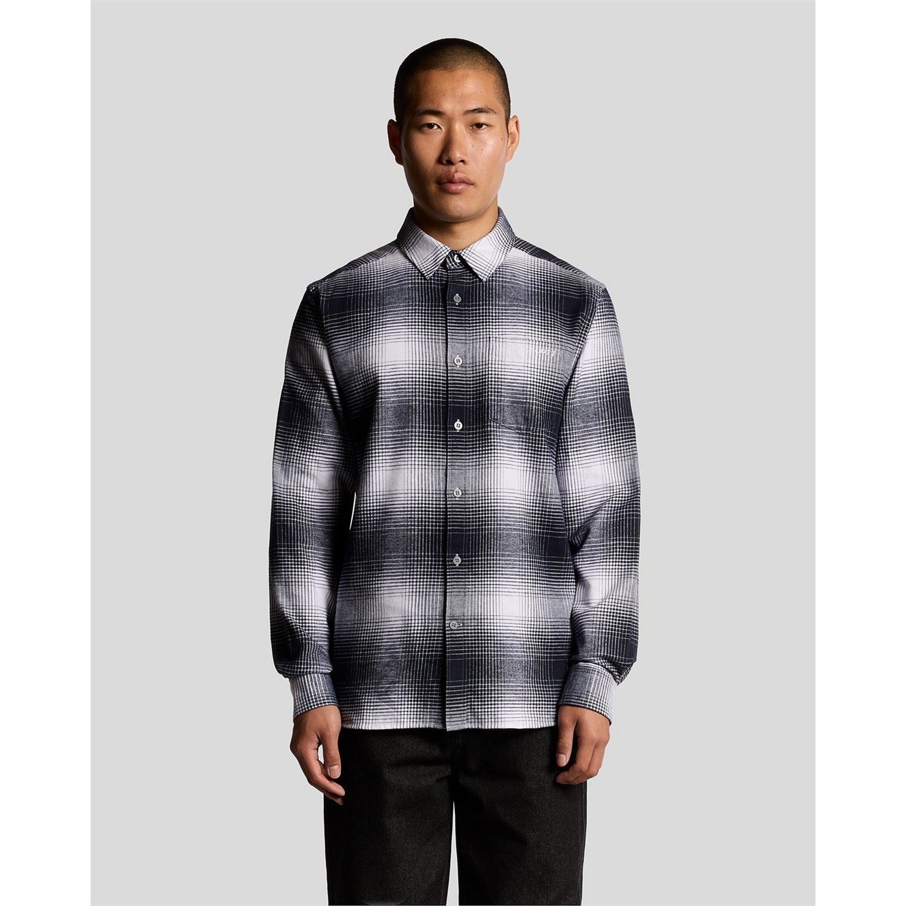 Lyle and Scott Flannel Collared Neck Long Sleeve Shirt