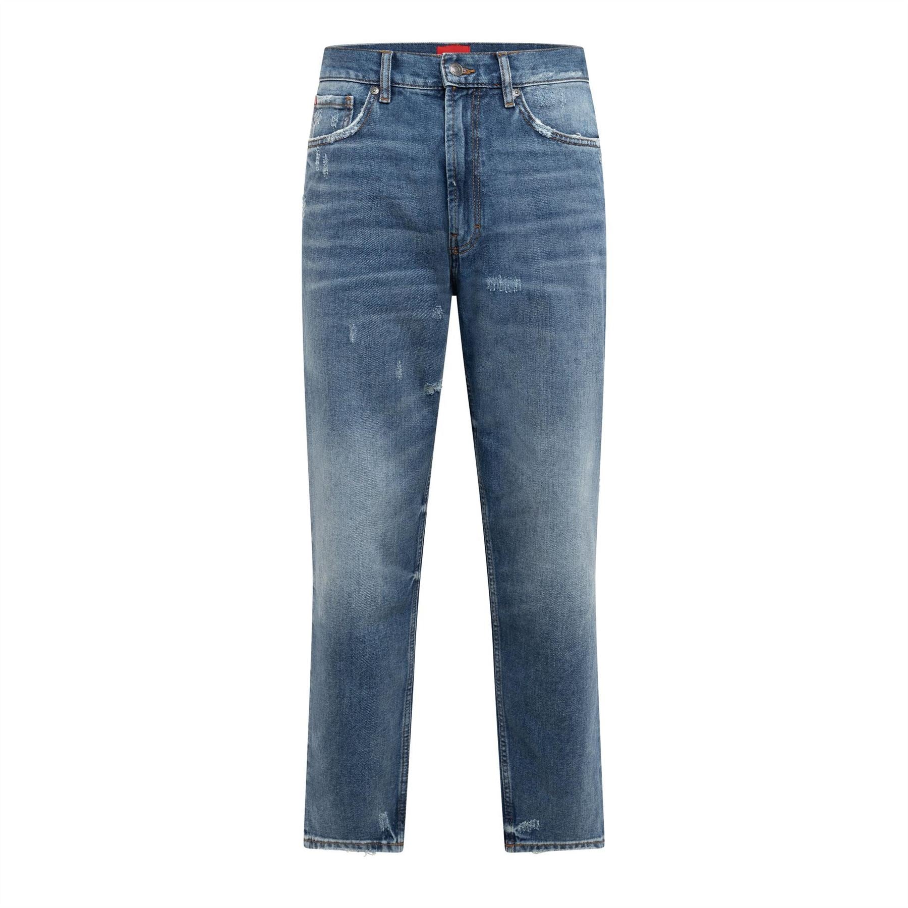 Hugo Distressed Tapered Fit Jeans