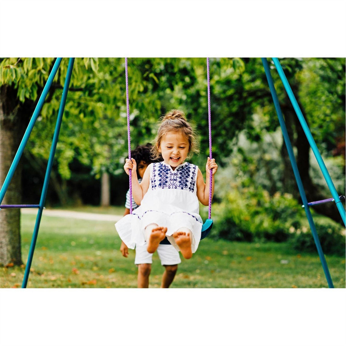 Plum Play Single Swing Set   Purple Teal