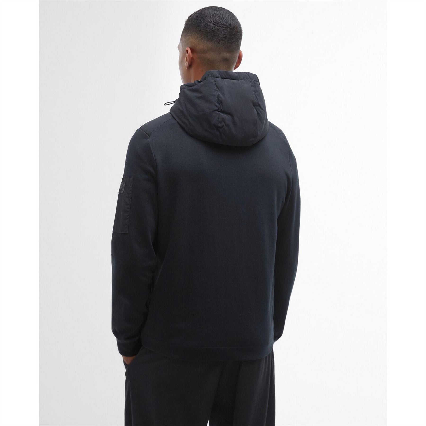 Barbour International Stanley Hooded Quilted Hybrid Jacket