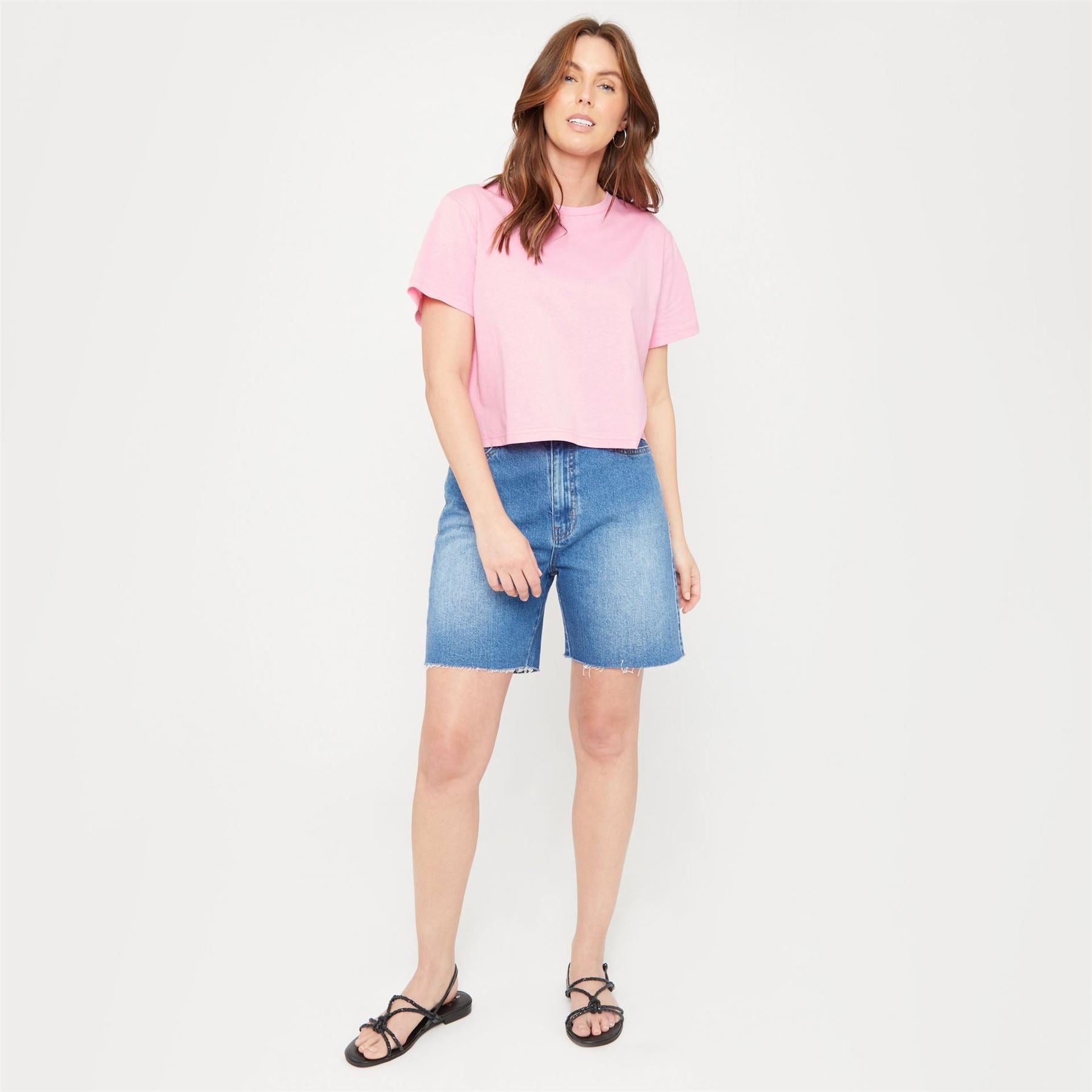 Be You Boxy Fit Cropped Crew Neck T-Shirt