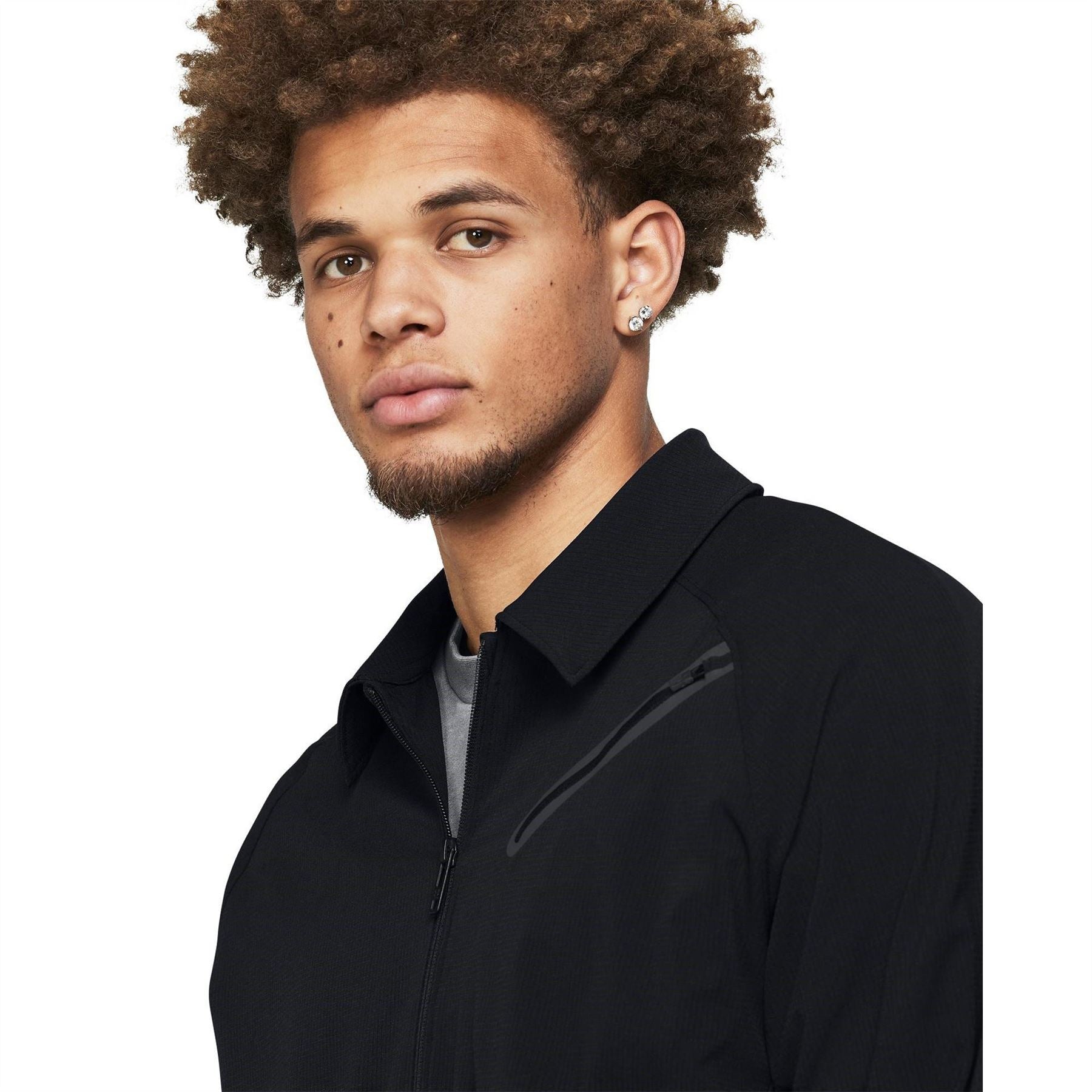 Under Armour Solid Patterned Bomber Jacket with Zipped Pocket