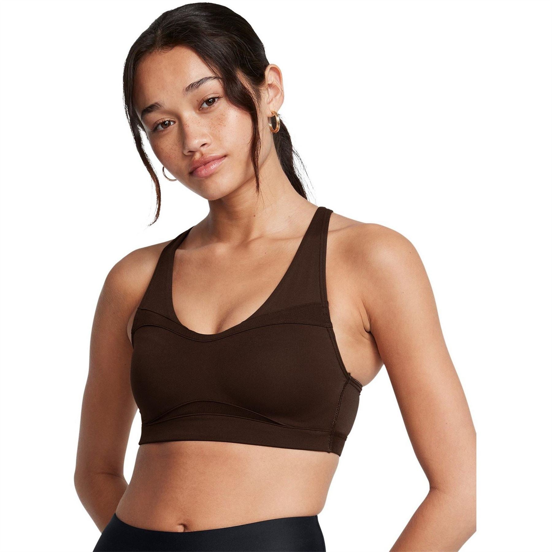 Under Armour Smartform V-Neck Sports Bra with Spaghetti Straps