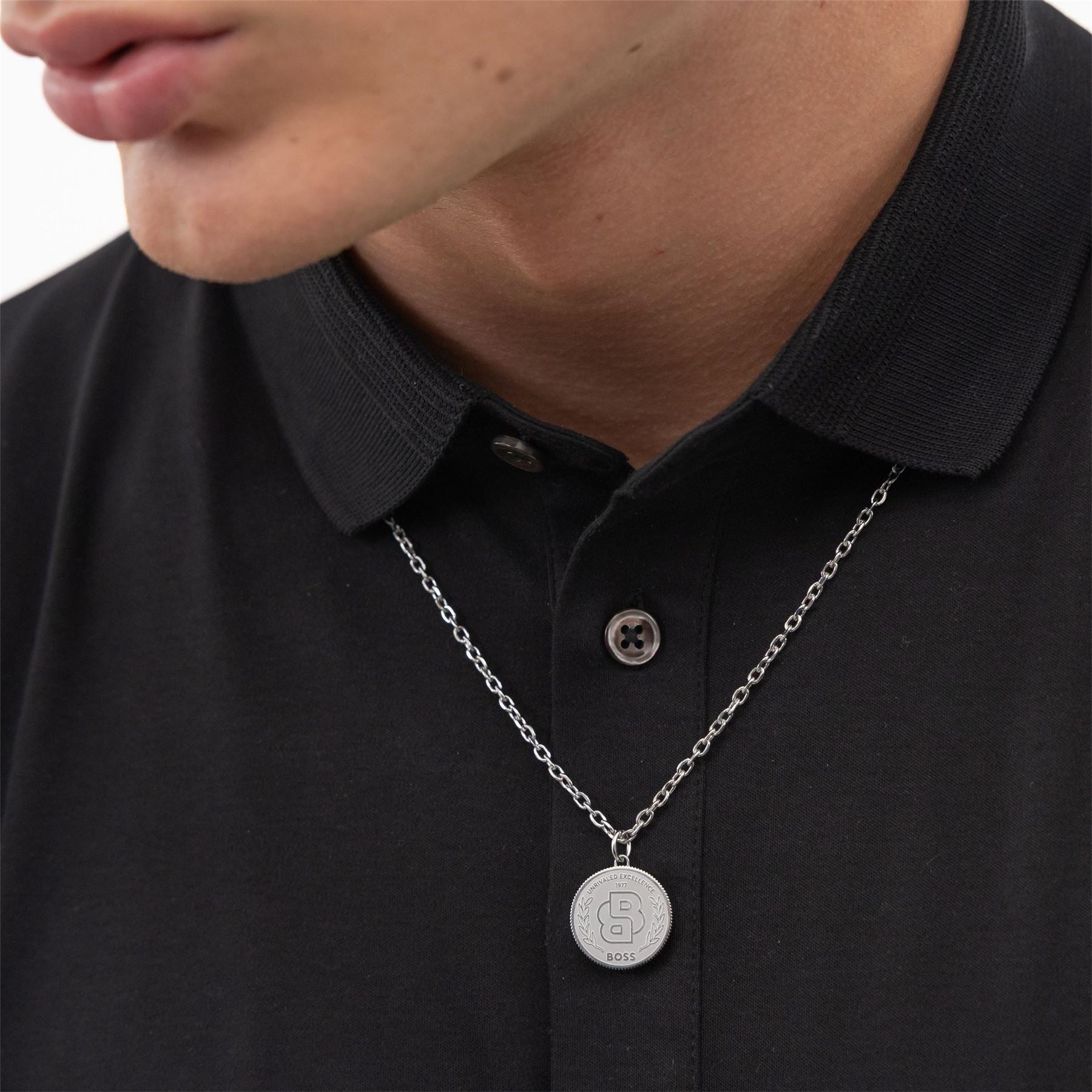 Boss Double B Medallion Necklace And Bracelet
