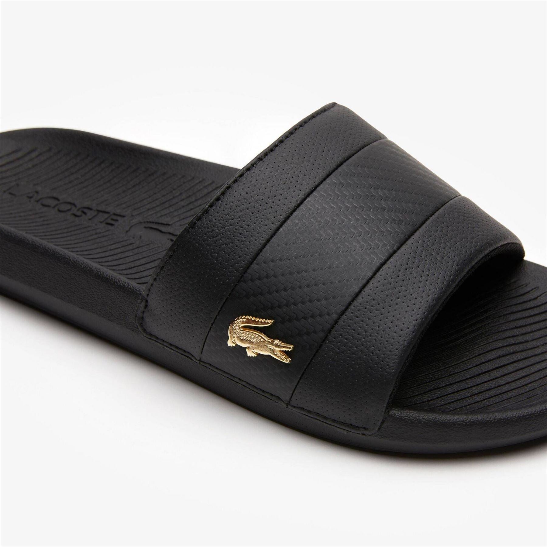 Lacoste Crocodile Print Flatform Slides