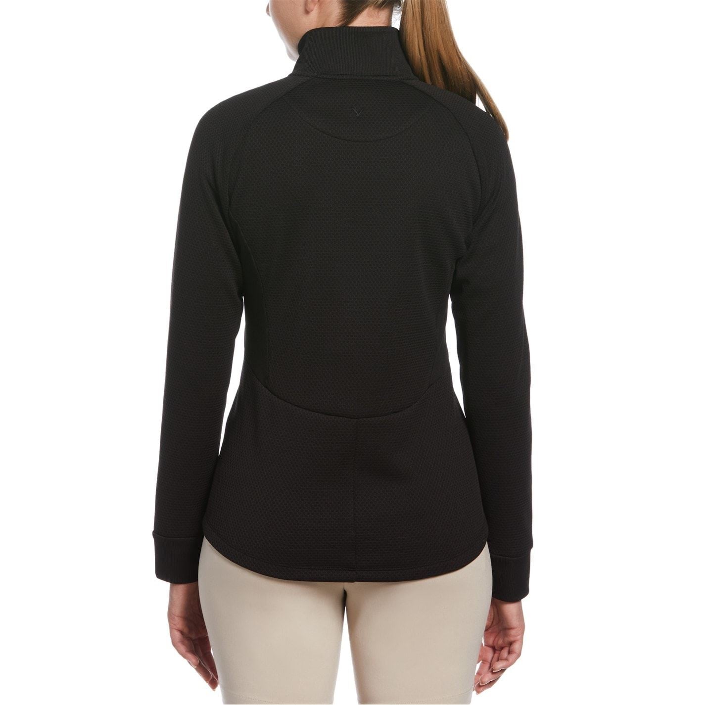 Callaway Full Zipper Solid Patterned Jacket