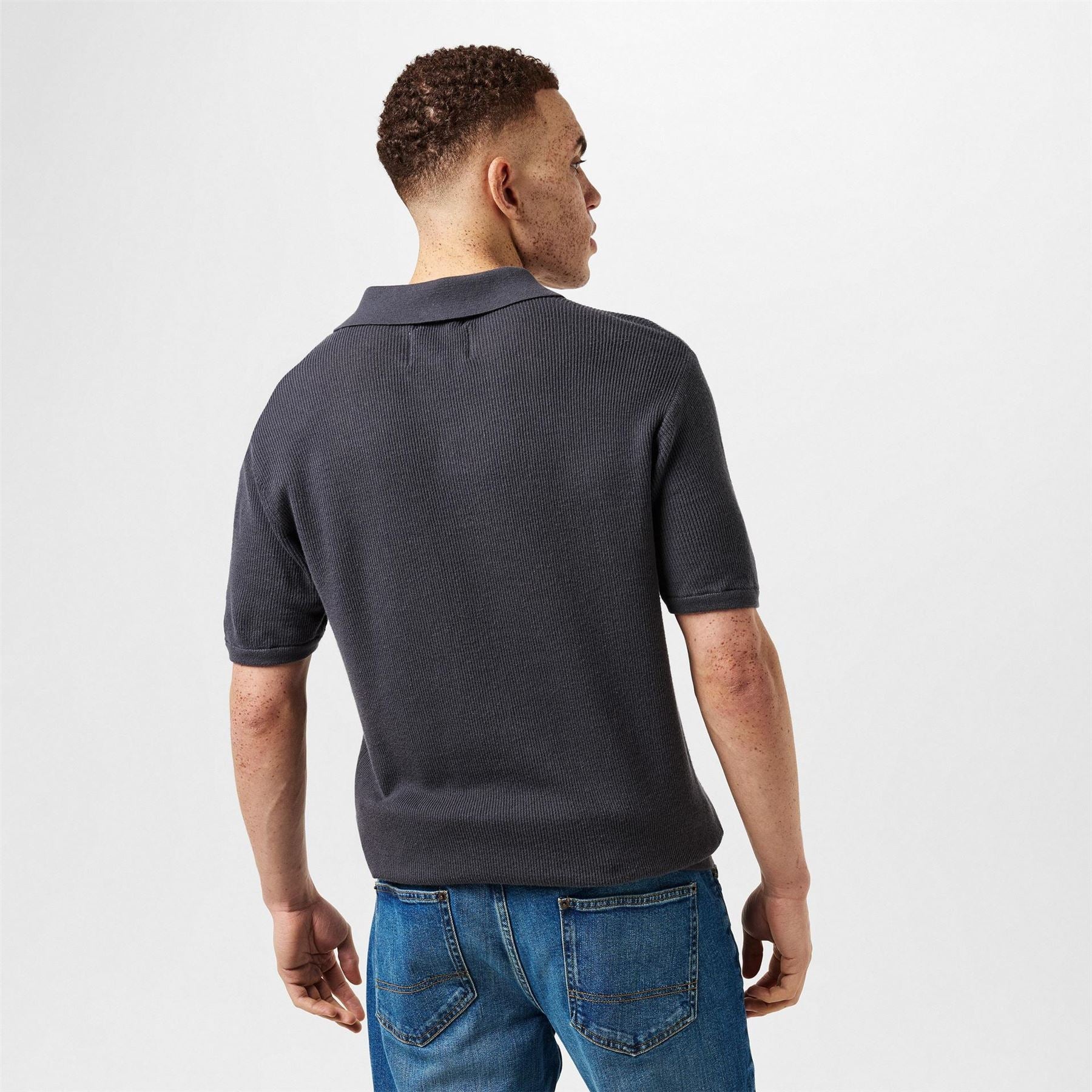 Jack Wills Ottoman Knit Short Sleeve Polo Shirt