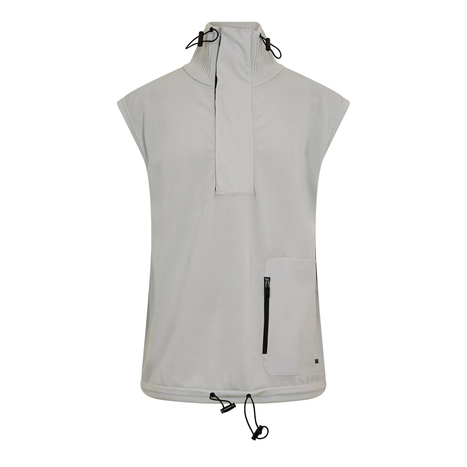 Boss Hooded Neck High Collar Tech Vest Sweatshirt